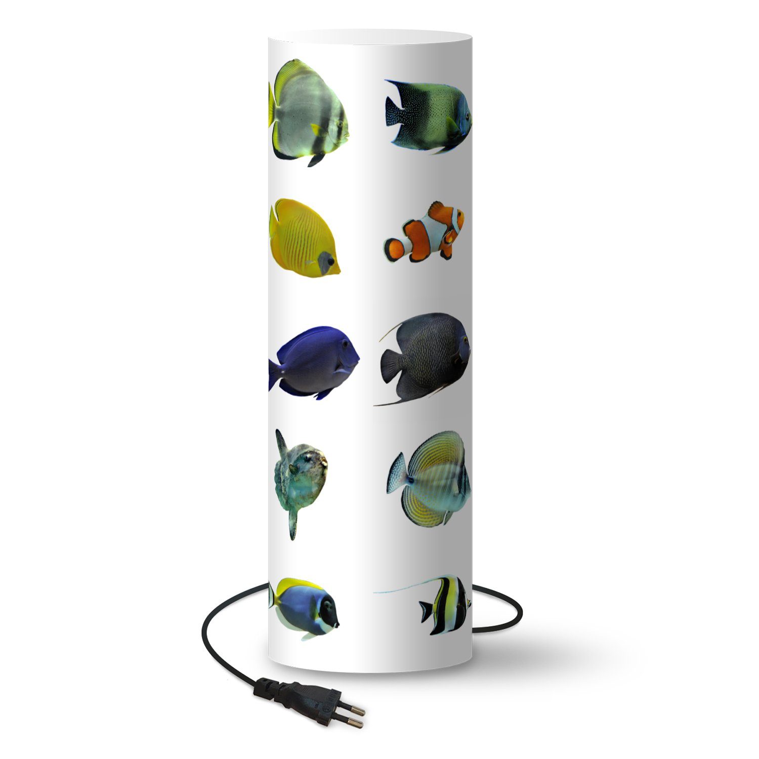 MuchoWow Nachttischlampe Fische - Gruppe - Tropisch, LED wechselbar, Lampen  Stehlampen Stehleuchte, Inklusive LED-Lampe
