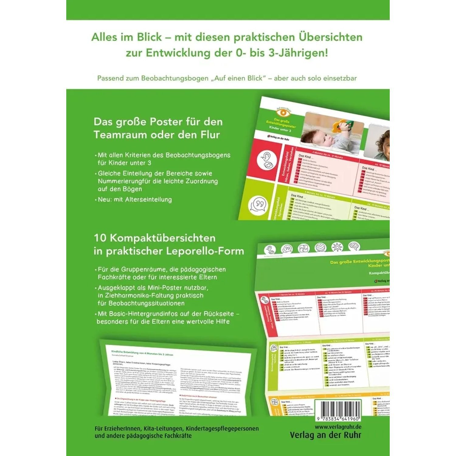 Verlag an der Ruhr Poster Das große Entwicklungsposter - Kinder unter 3