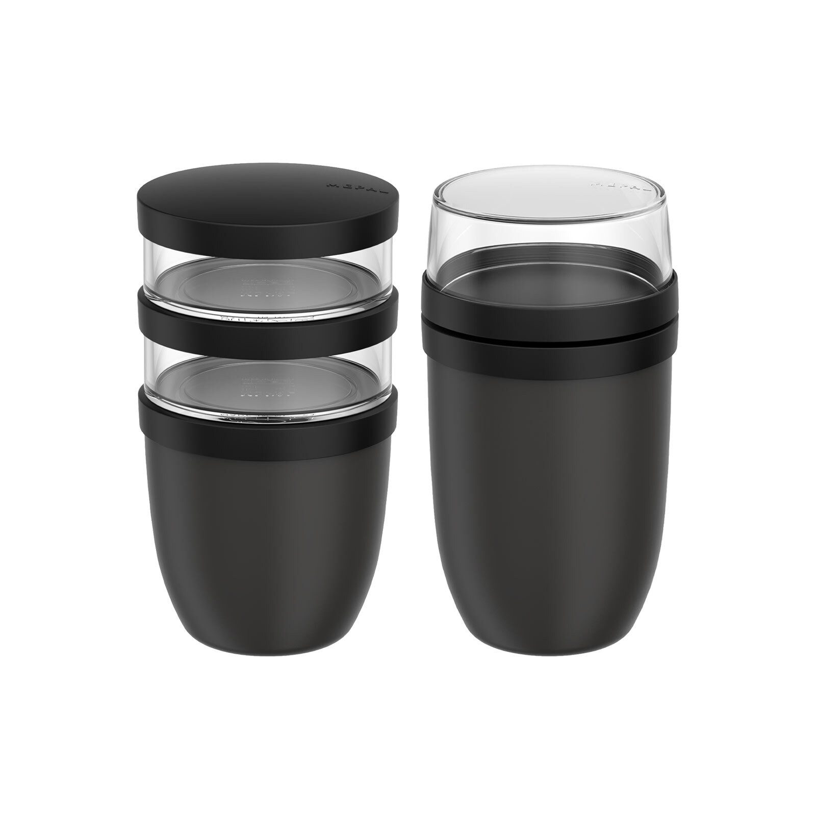 Mepal Lunchbox Ellipse Lunchpot-Set XL 900 ml + 1050 ml 2er Set, Kunststoff, (2-tlg), Spülmaschinengeeignet, Mikrowellenfest