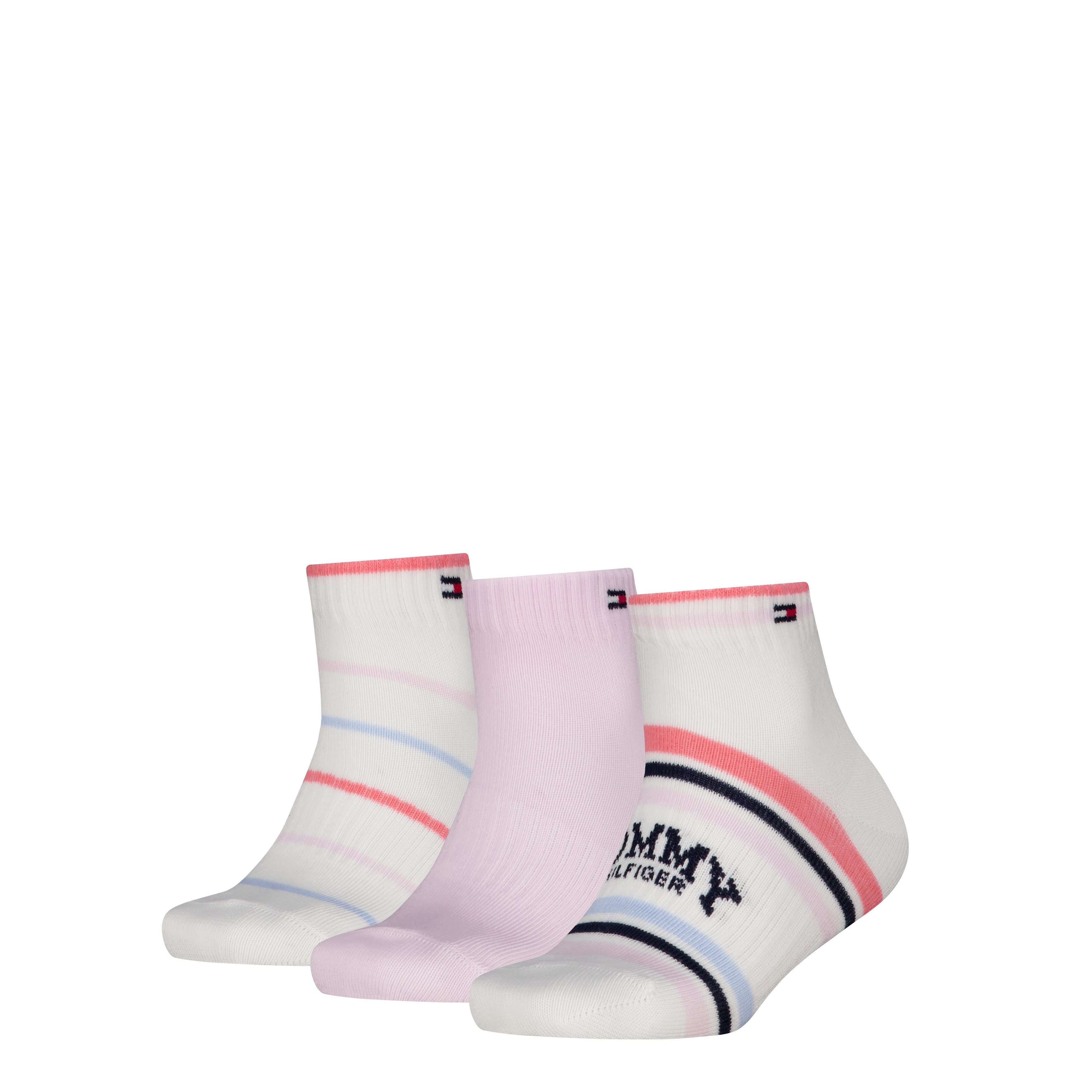 Tommy Hilfiger Kurzsocken TH KIDS QUARTER 3P SPORT STRIPE (3 Paar)