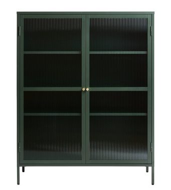 möbelando Highboard BRONCO (B/H/T: 110x140x40 cm), aus Metall in grün