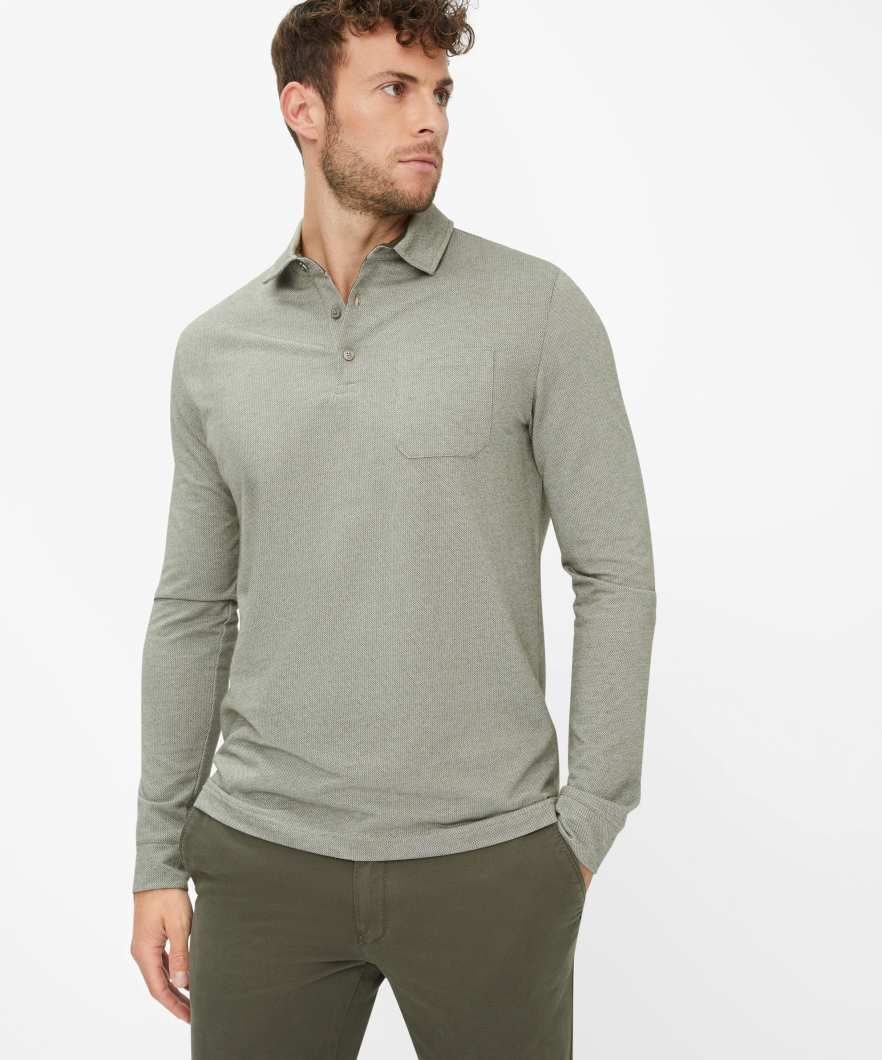 Brax Langarm-Poloshirt