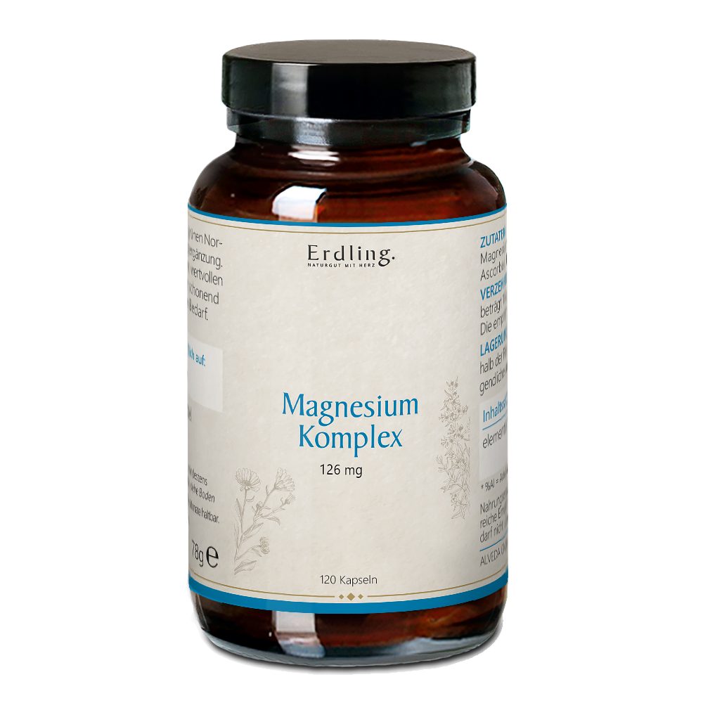 Waldkraft. Erdling Magnesium Komplex Kapseln, mit 7 hochwertige Magnesiumformen für Muskeln, Nerven, Knochen und mentale Balance à 120 St., 78 g