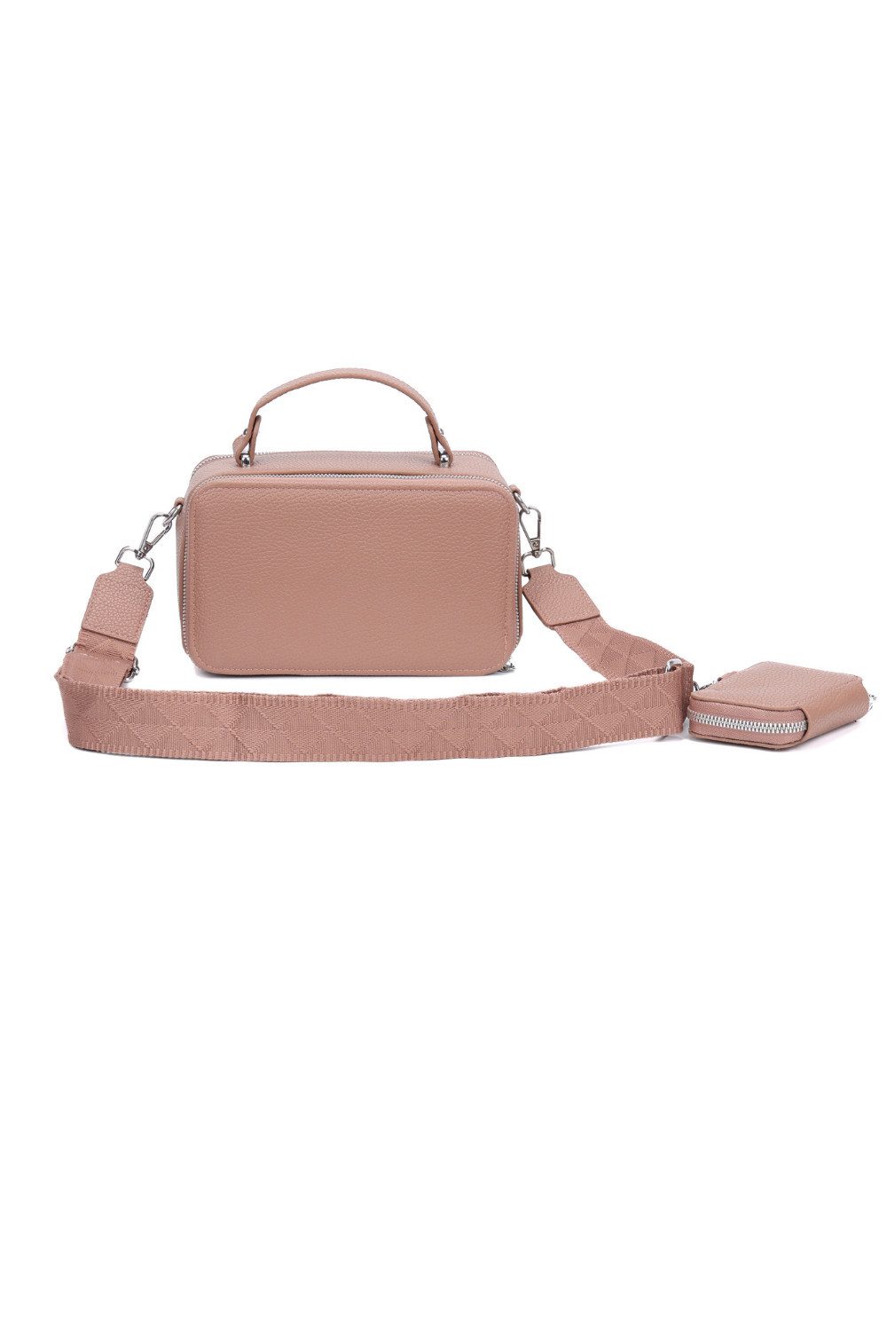 BRISE TASCHE Schultertasche Elegante Damen Umhängetasche mit Mehreren Fächern und Breitem Gurt (Taschen-Set, 1 Tasche + 1 Mini-Tasche am Schulterriemen), Zwei Hauptfächer,Mini-Tasche am Gurt,Breiter Schultergurt