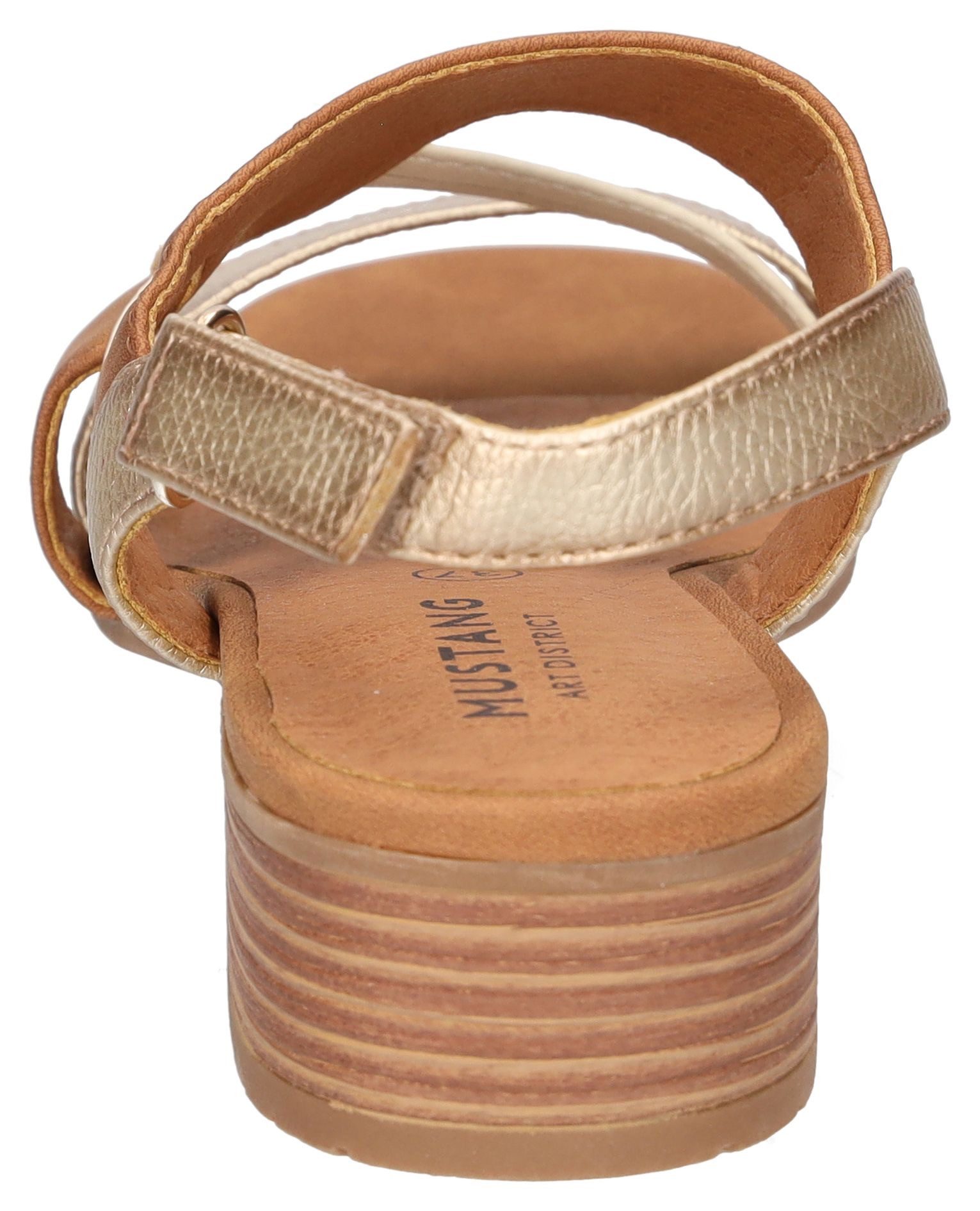 Mustang Shoes Sandalette, Sandalette, Festtagsschuh mit Metallic-Einsätzen