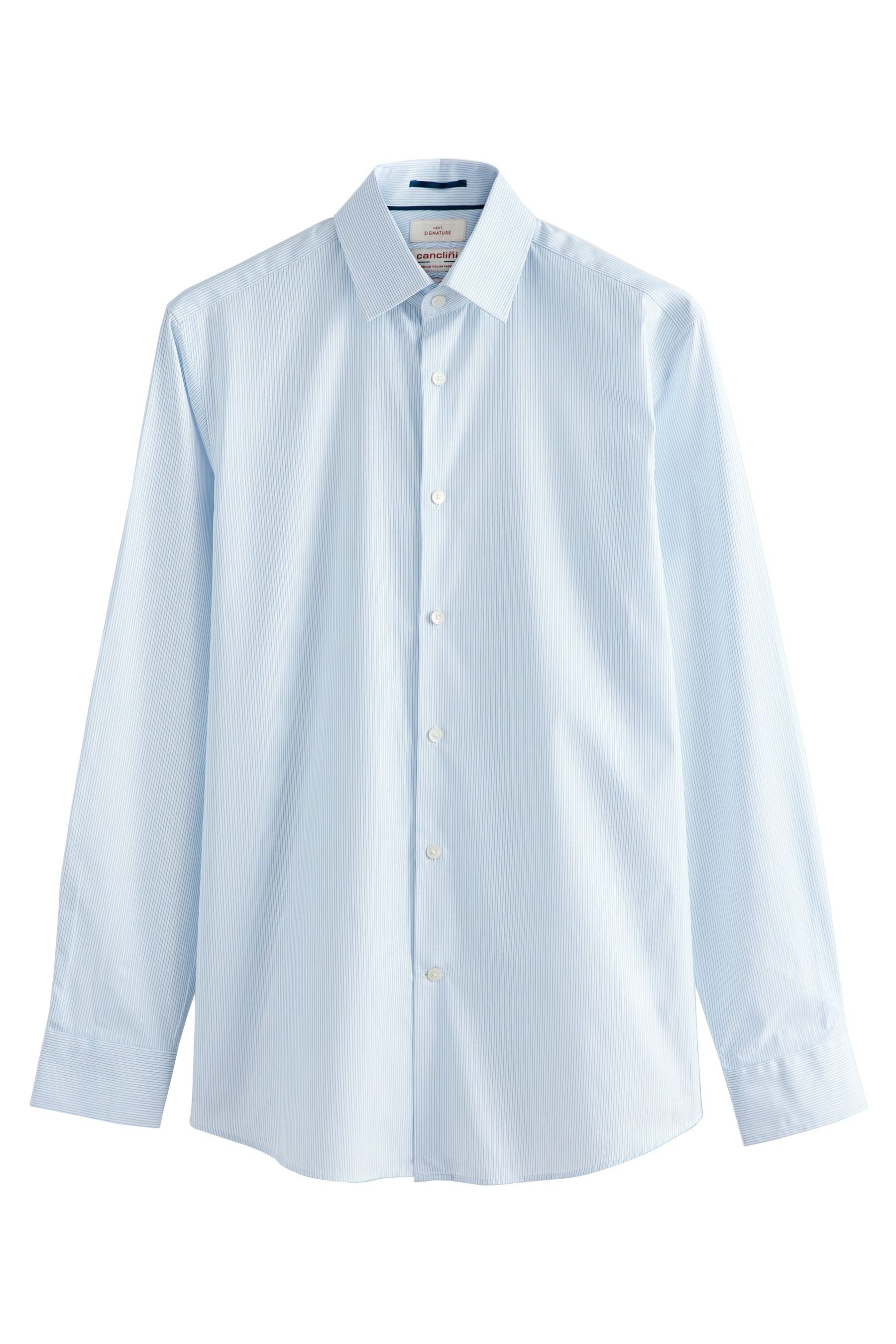 Langarmhemd Signature Slim Fit Hemd Canclini 100 % Baumwolle