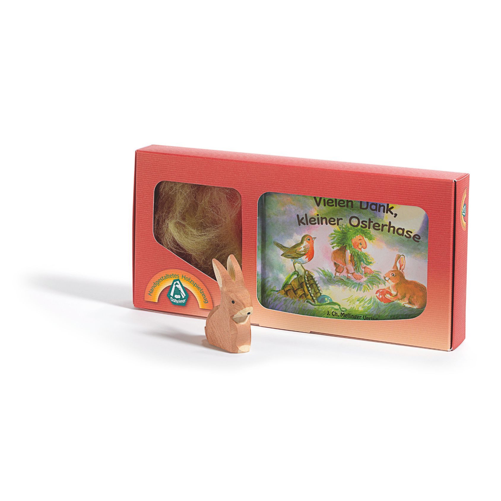 Ostheimer Spielwelt Vielen Dank, kleiner Osterhase (Set mit Buch), (Set, 2-tlg., 1), Made in Germany