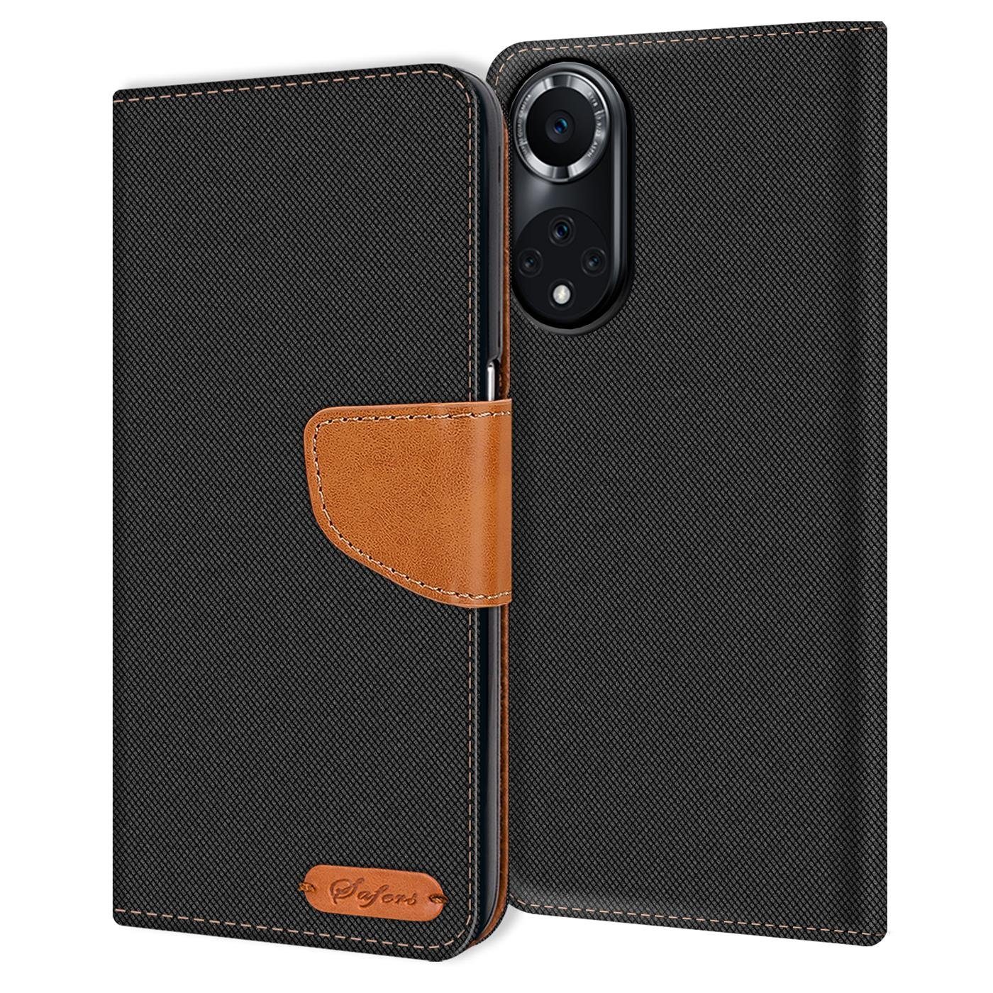CoolGadget Handyhülle Denim Schutzhülle Flip Case für Huawei Nova 9, Honor 50 6,57 Zoll, Book Cover Handy Tasche Hülle für Huawei Nova 9 / Honor 50 Klapphülle