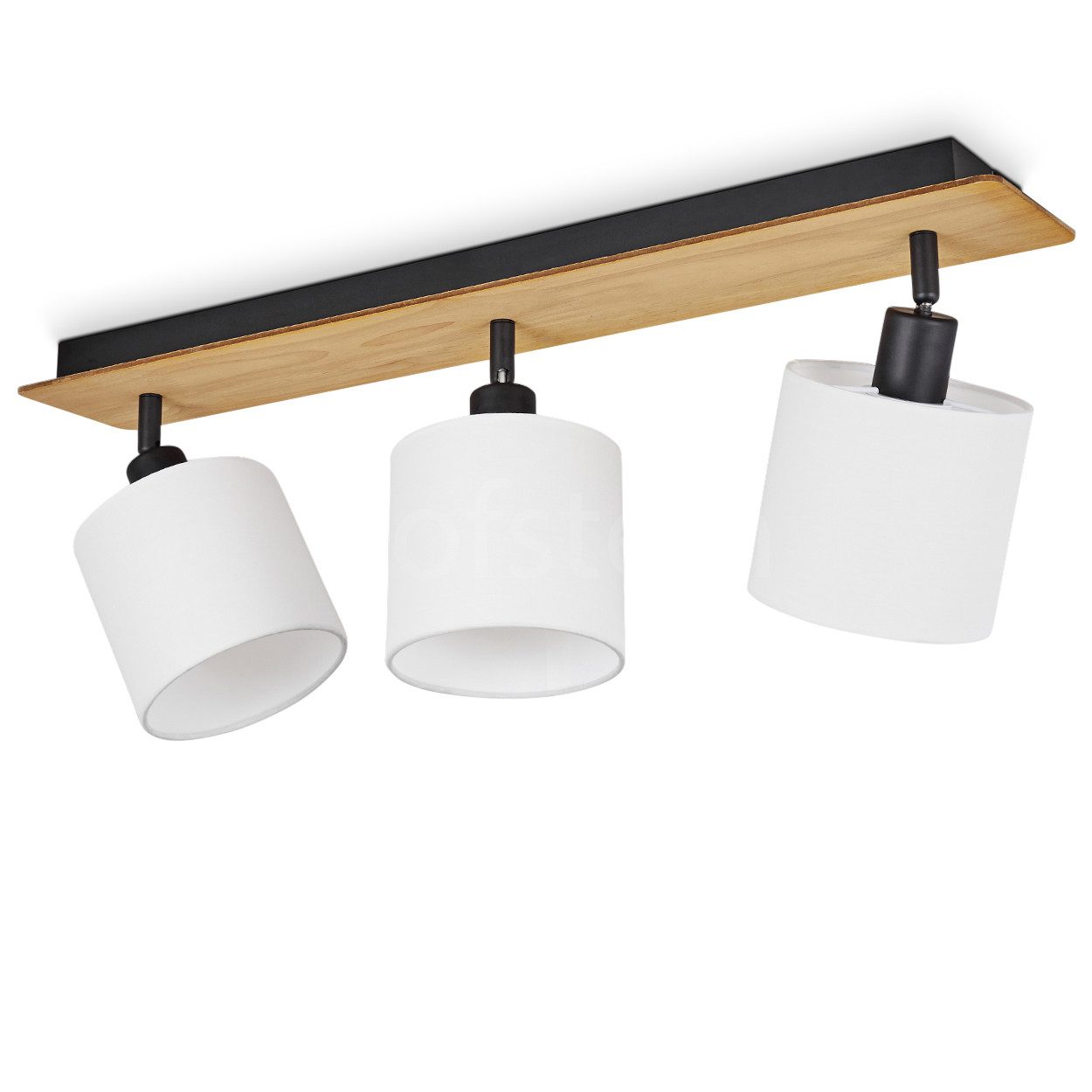 hofstein Deckenleuchte »Costa« Deckenlampe aus Holz/Metall/Stoff günstig online kaufen