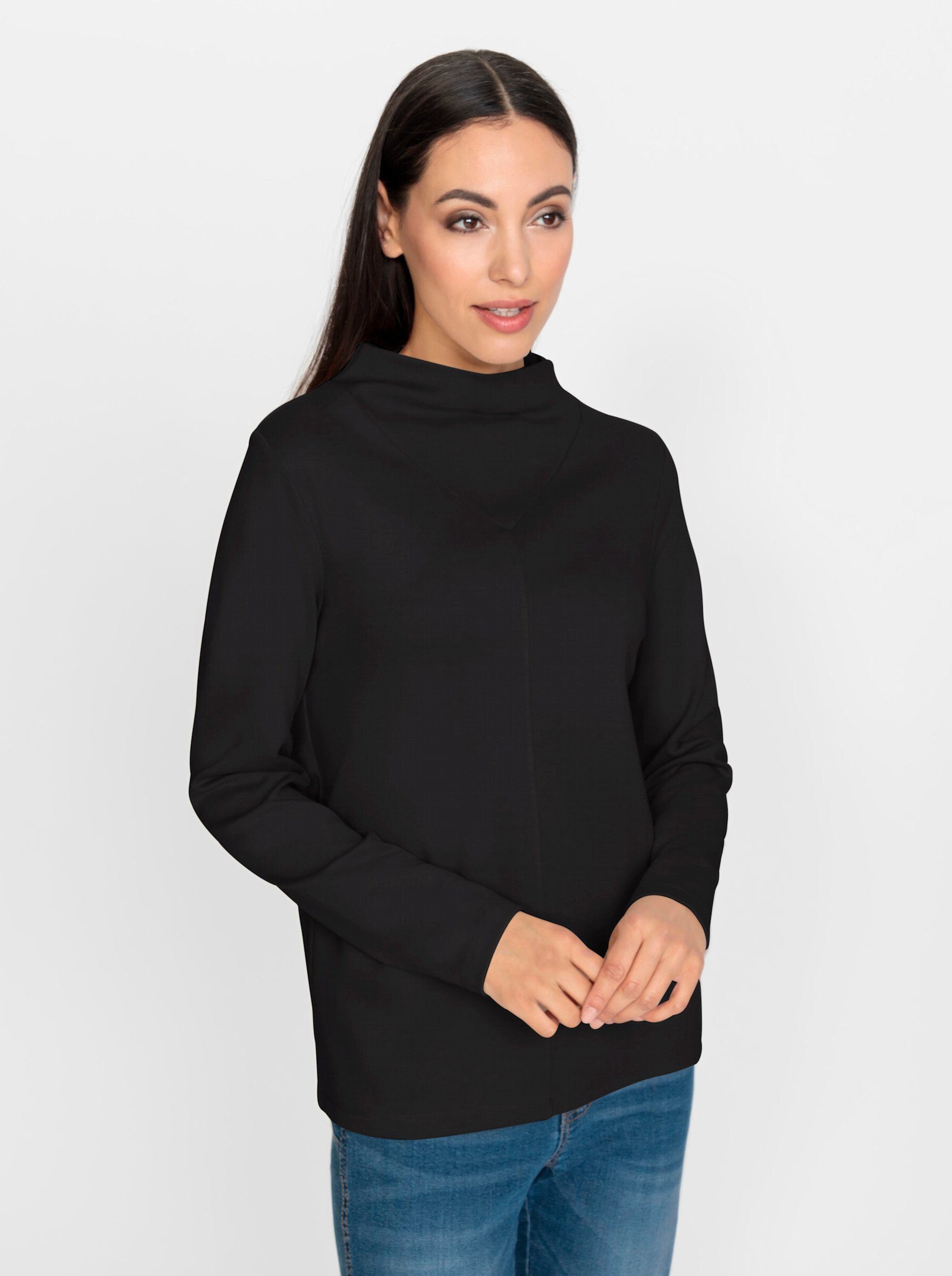 heine T-Shirt Stehkragenshirt . günstig online kaufen