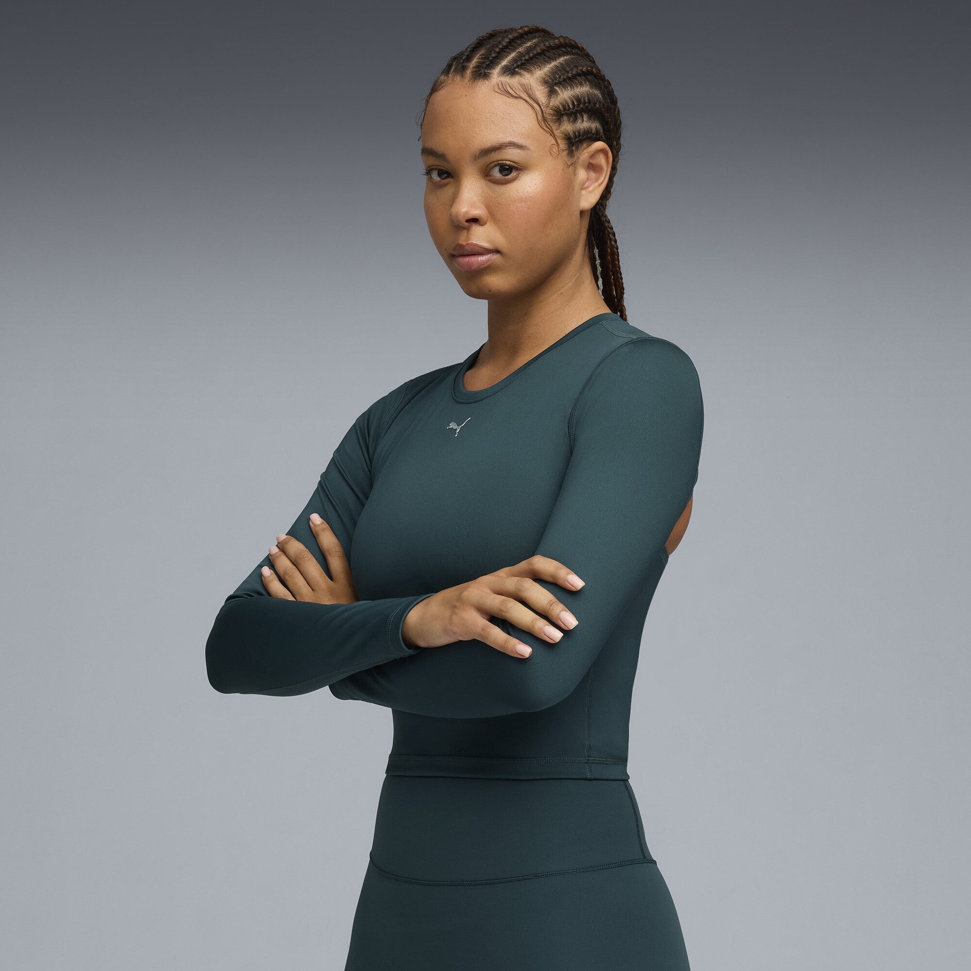 PUMA Trainingsshirt GREEN TERRAINS Langarm-Trainingstop Damen günstig online kaufen