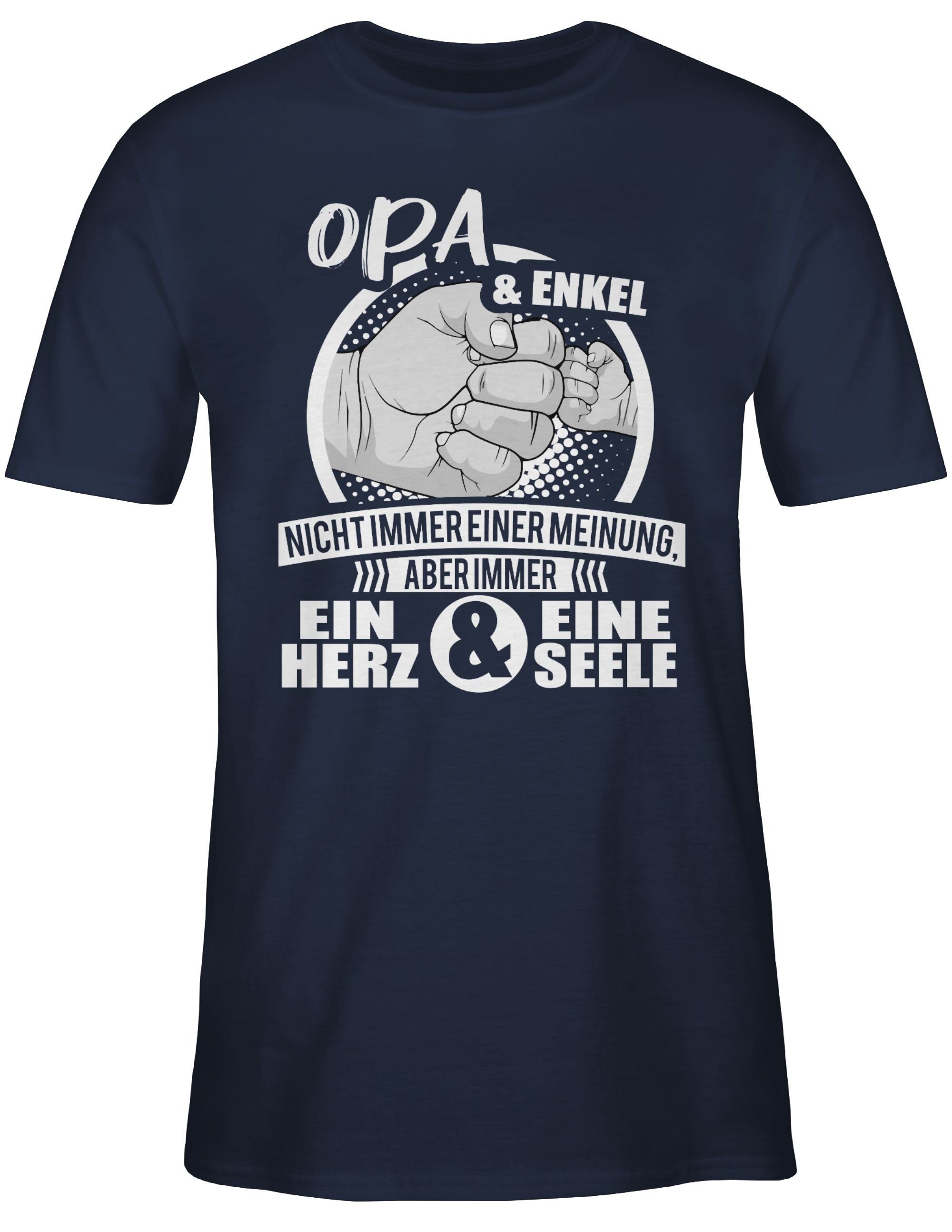 Shirtracer T-Shirt Opa & Enkel Immer ein Herz & eine Seele Opa Geschenke günstig online kaufen