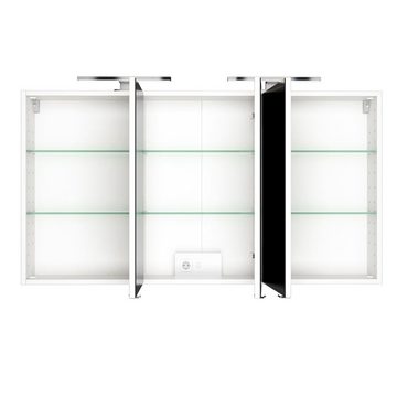 Lomadox Badmöbel-Set FLORIDO-03, (Spar-Set, 4-St), weiß 230x200x47 cm