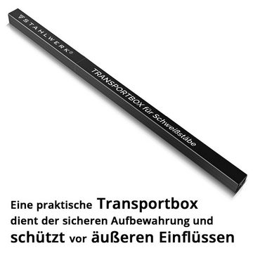STAHLWERK Schweißdraht 2,4 mm WIG Schweißstäbe ER307Si Edelstahl 1 kg, (2St), hochlegiert, Länge 500 mm, inklusive Aufbewahrungsbox Zusatzwerkstoff