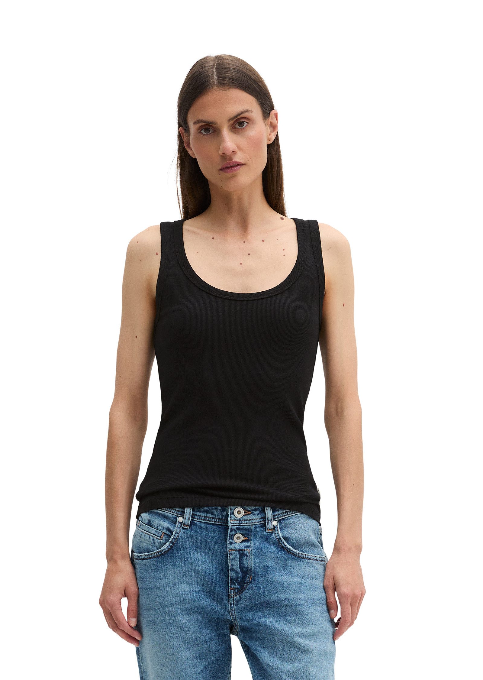 Marc O'Polo T-Shirt aus elastischem Rippjersey