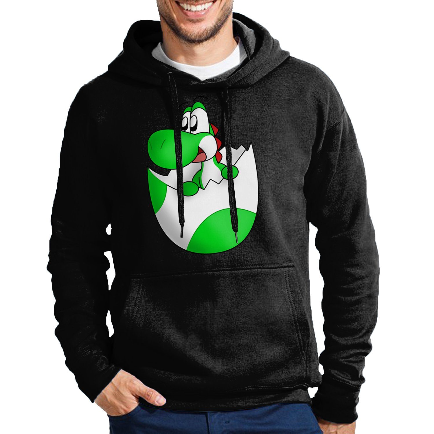 Blondie & Brownie Hoodie Herren Baby Yoshi Ei Mario Super Retro Konsole Gaming mit Kapuze