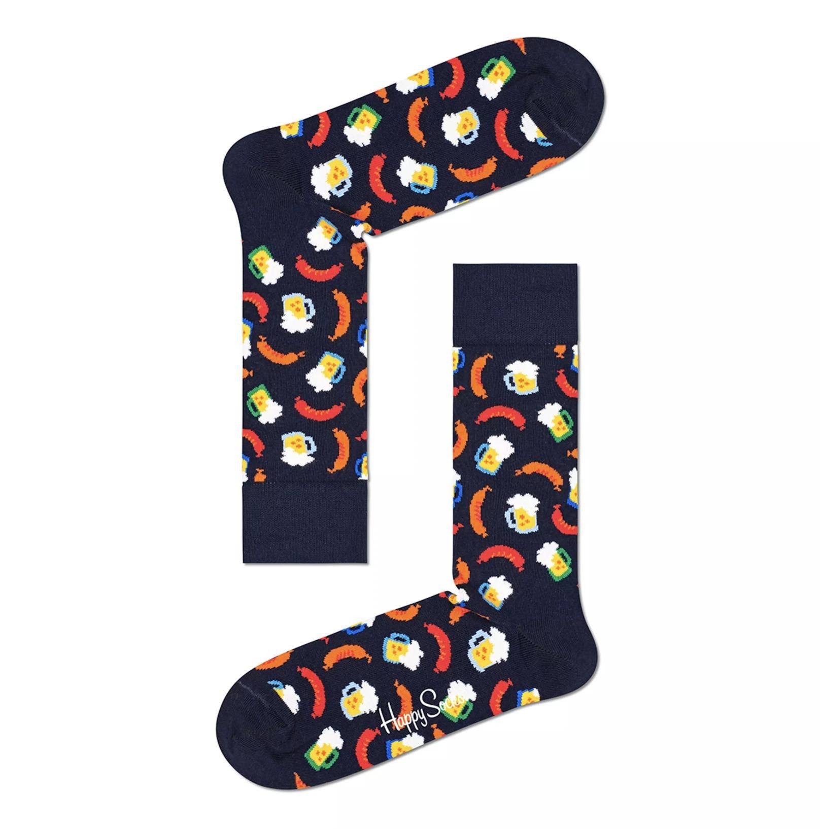 Happy Socks Freizeitsocken Beer And Sausage Socken