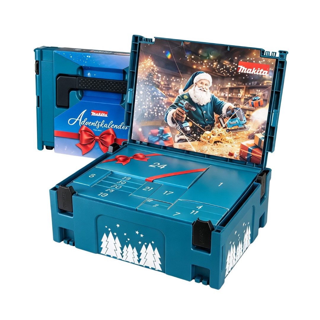 Makita Adventskalender 2026 Werkzeug 24 tlg Set Heimwerker Weihnachtskalender Herren & Männer (Set, 24-tlg), 24 tlg Handwerkzeuge Set Produkte Advent Kalender Mann