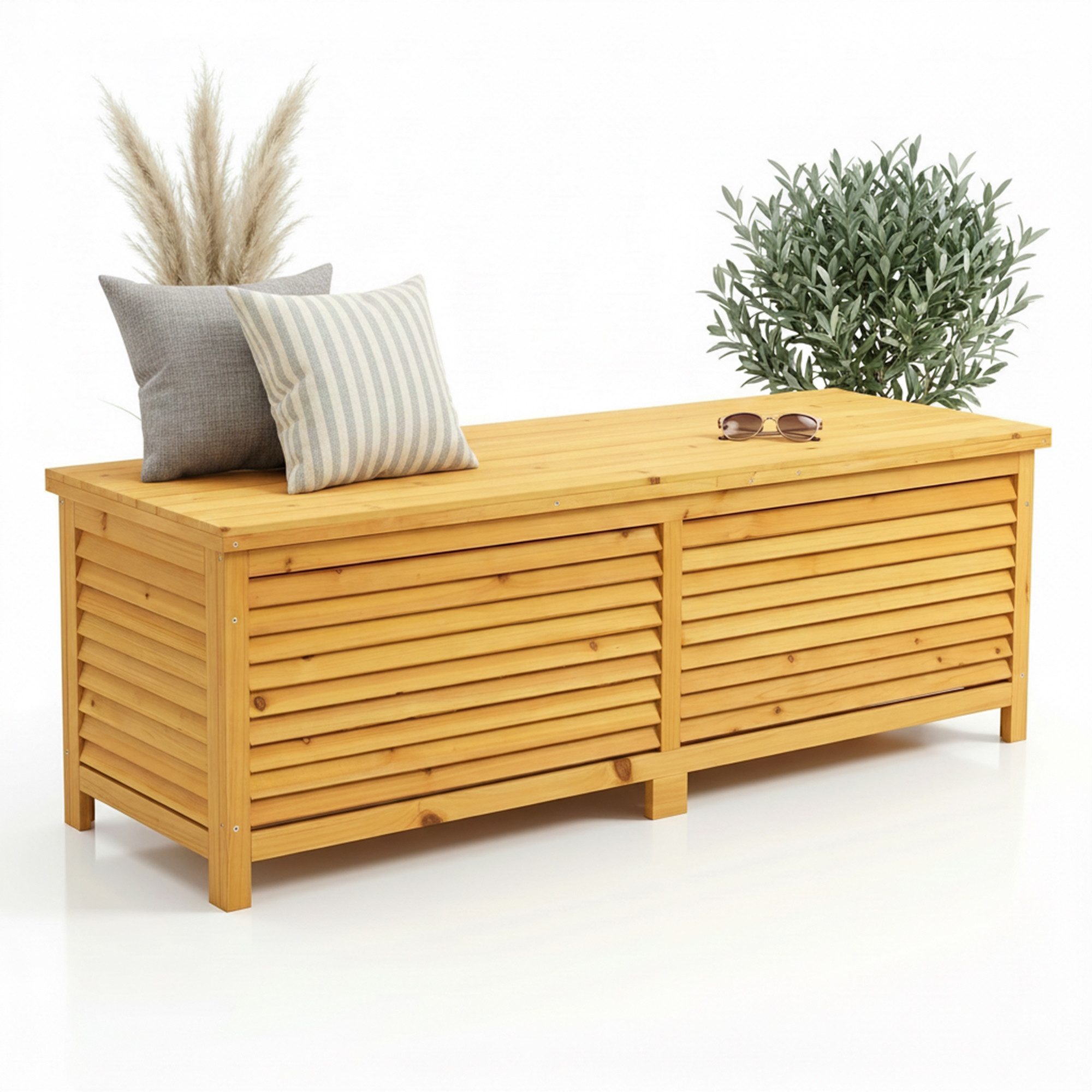 Mucola Auflagenbox Kissenbox Gartentruhe Gartenbox Auflagentruhe (Stück, Box), mit Deckel