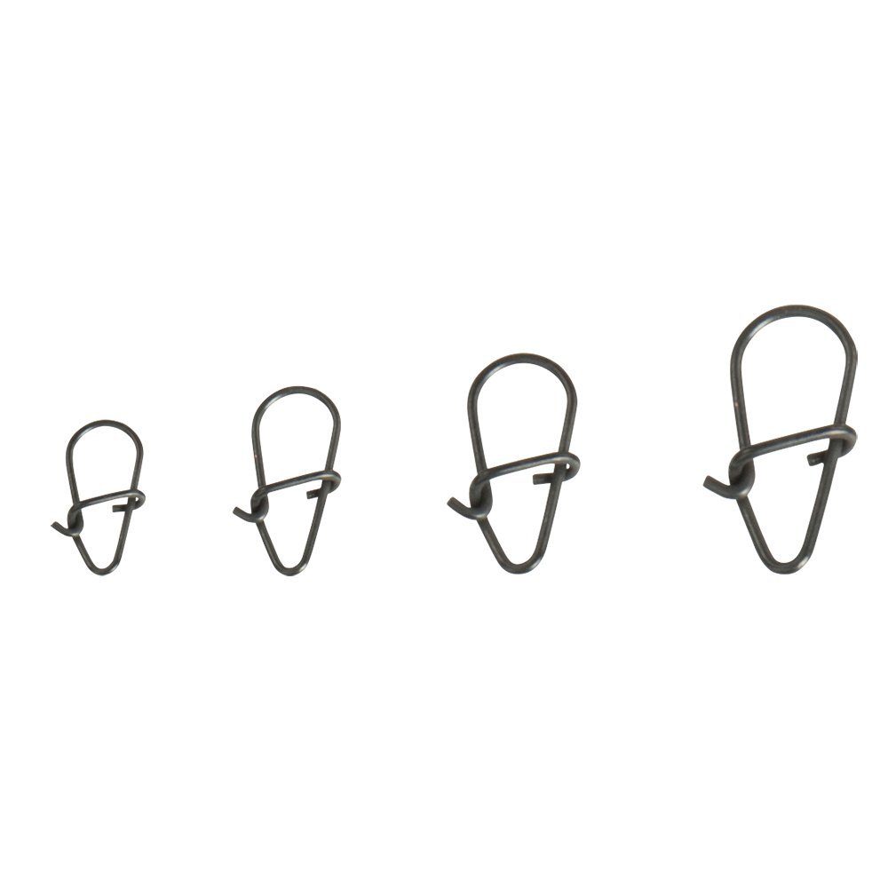 DAM Fishing Angelwirbel Egg Snap Karabiner Größen XS S M L Tragkr 11 - 26kg 20 Stück pro Pack, (Spar-Set), Mattschwarz