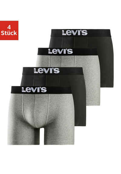 Levi's® Boxer (Packung, 4er-Pack) schwarzer Logo Webbund