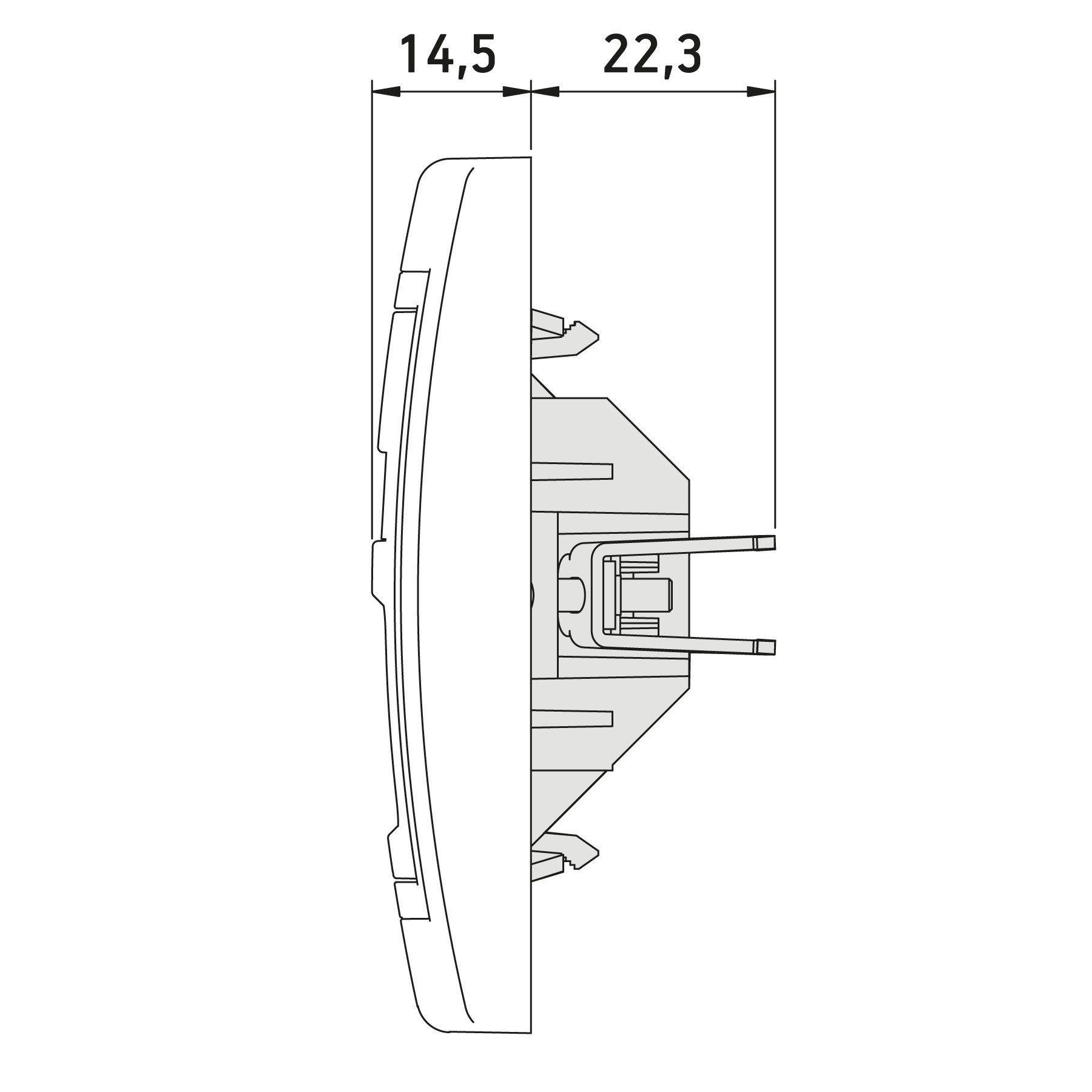 Aling Conel Steckdose Telefondose 2-fach inkl.Rahmen 3 / Beige RJ12 6/6 Cat Keystone