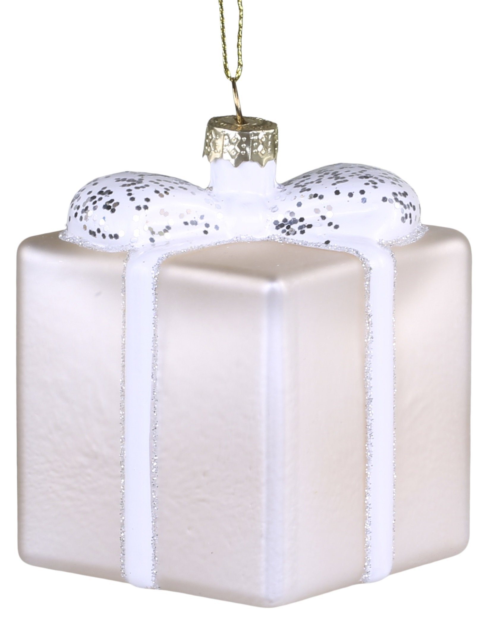 Chic Antique Christbaumschmuck Weihnachtsschmuck Weihnachtskugel Geschenk m. Glitzer 8cm Chic
