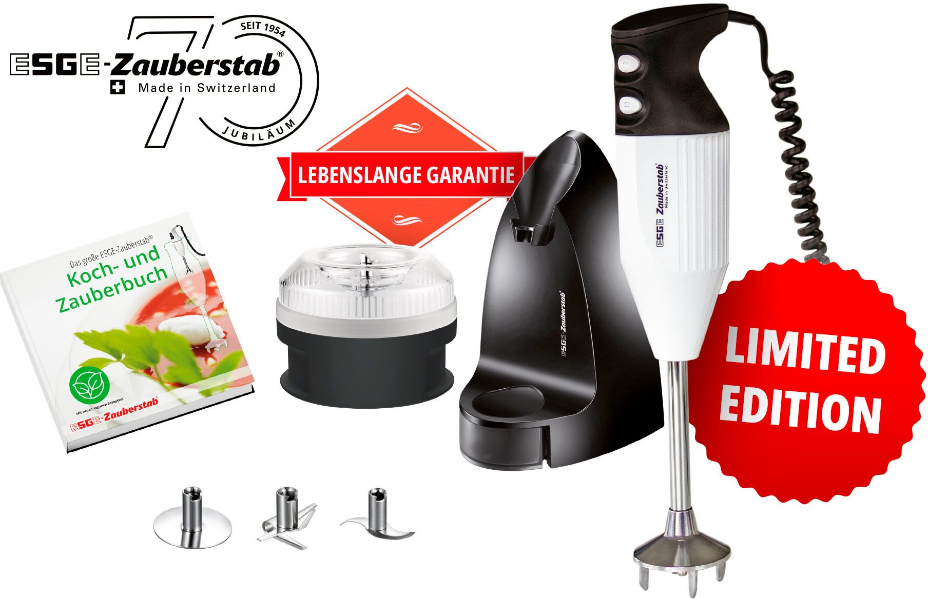ESGE-Zauberstab Stabmixer Zauberstab® Petticoat Edition 99205, 180 W, lebenslange Herstellergarantie