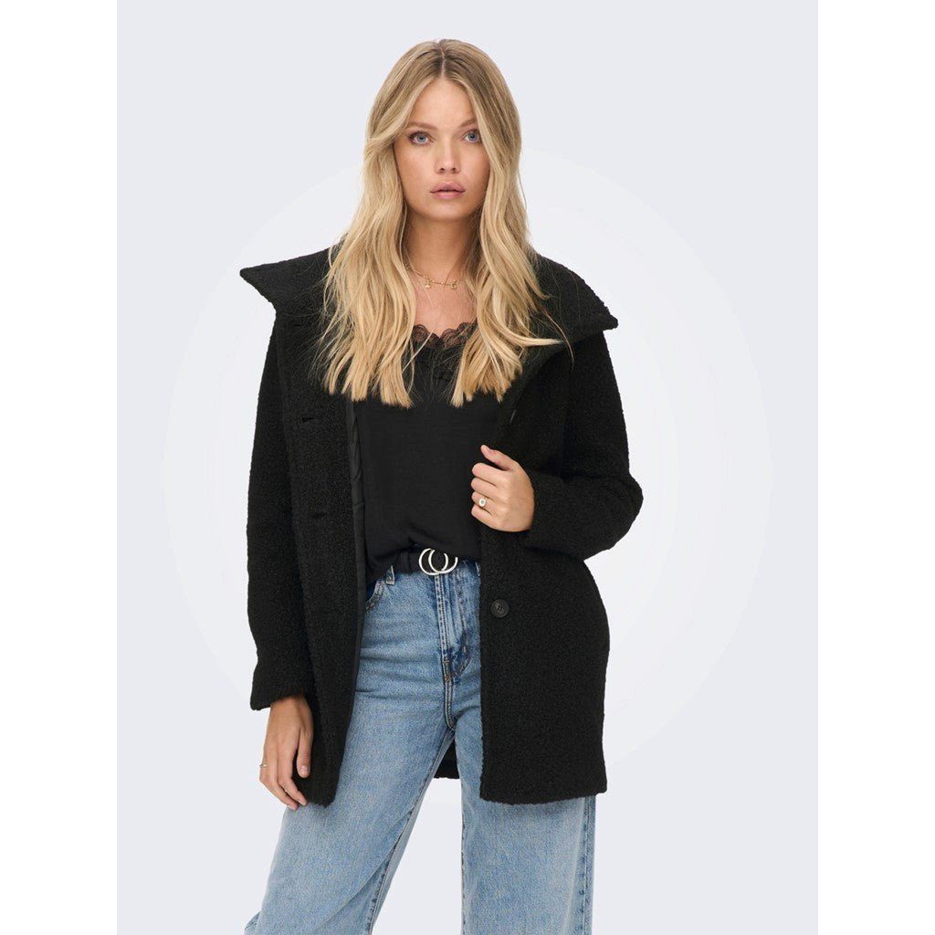 Black JDY Fellimitatjacke (1-St) Sonya