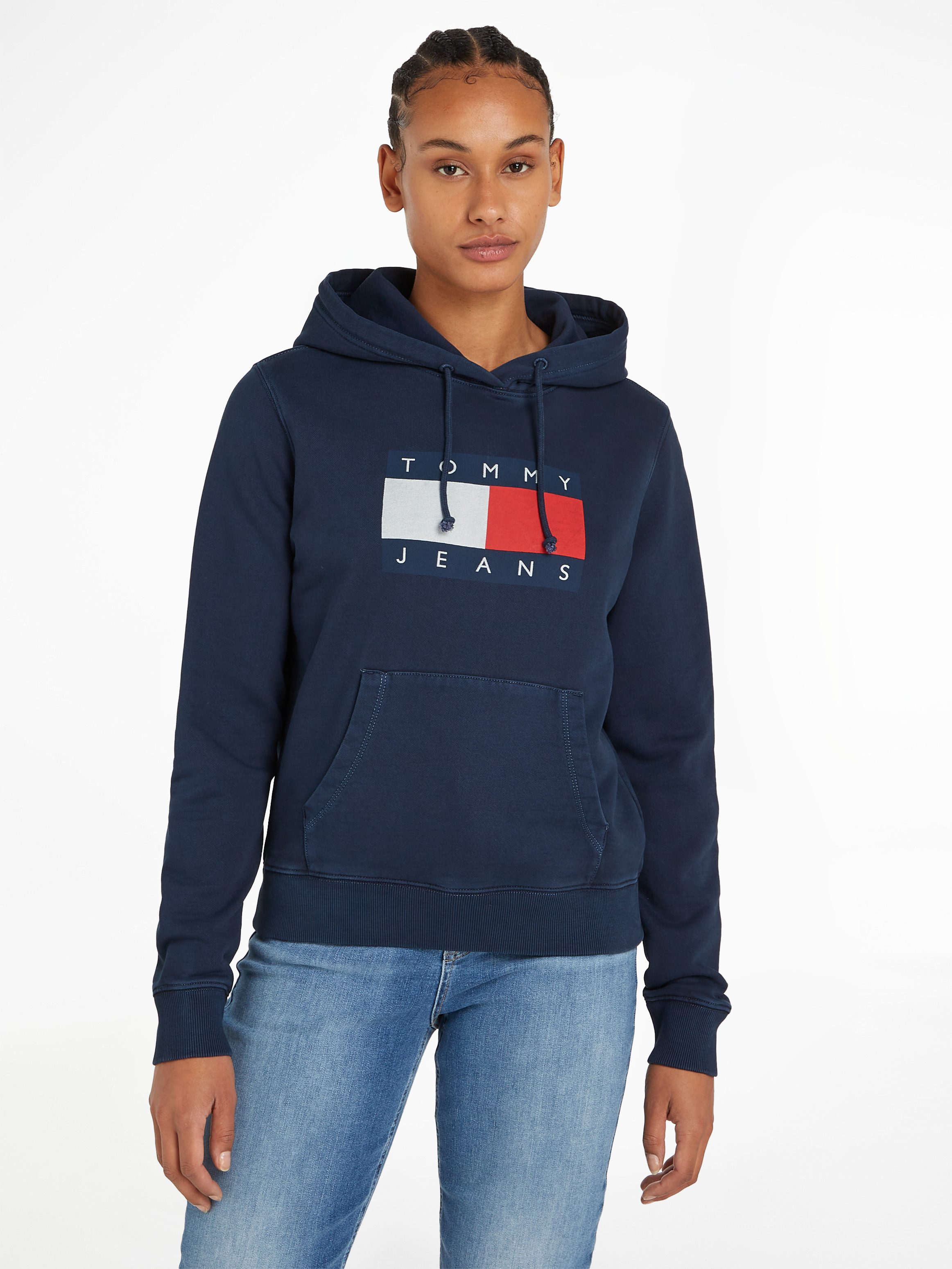 Tommy Jeans Curve Kapuzensweatshirt TJW REG TOMMY FLAG HOODIE EXT Große Größen
