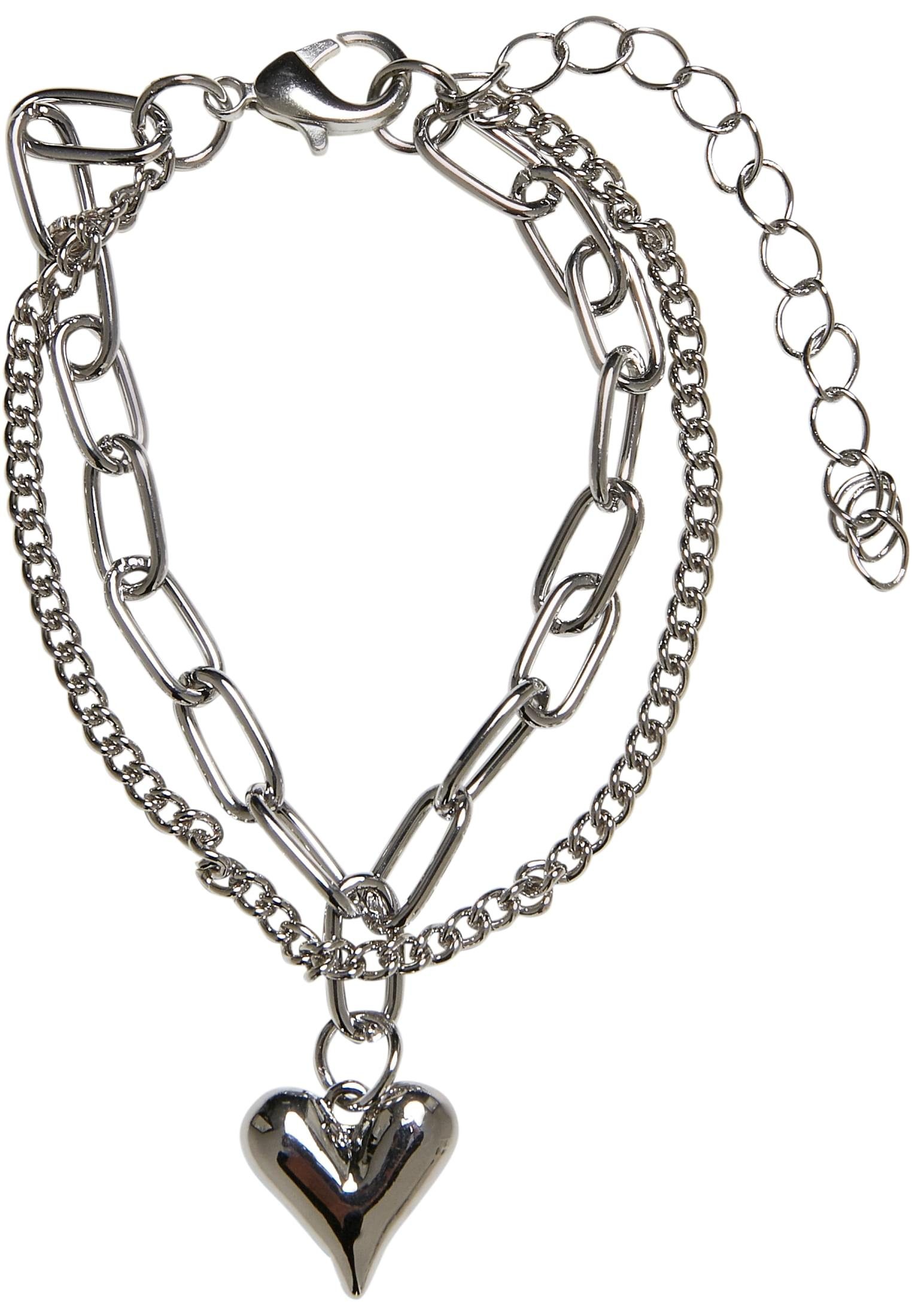 URBAN CLASSICS Schmuckset Heart (1-tlg) Icon Accessoires Bracelet Layering
