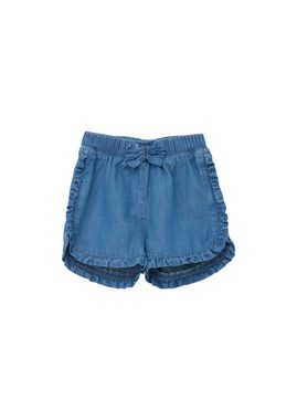 s.Oliver Shorts Jeans-Shorts / Regular Fit / High Rise Rüschen, Schleife, Stickerei, Garment Dye