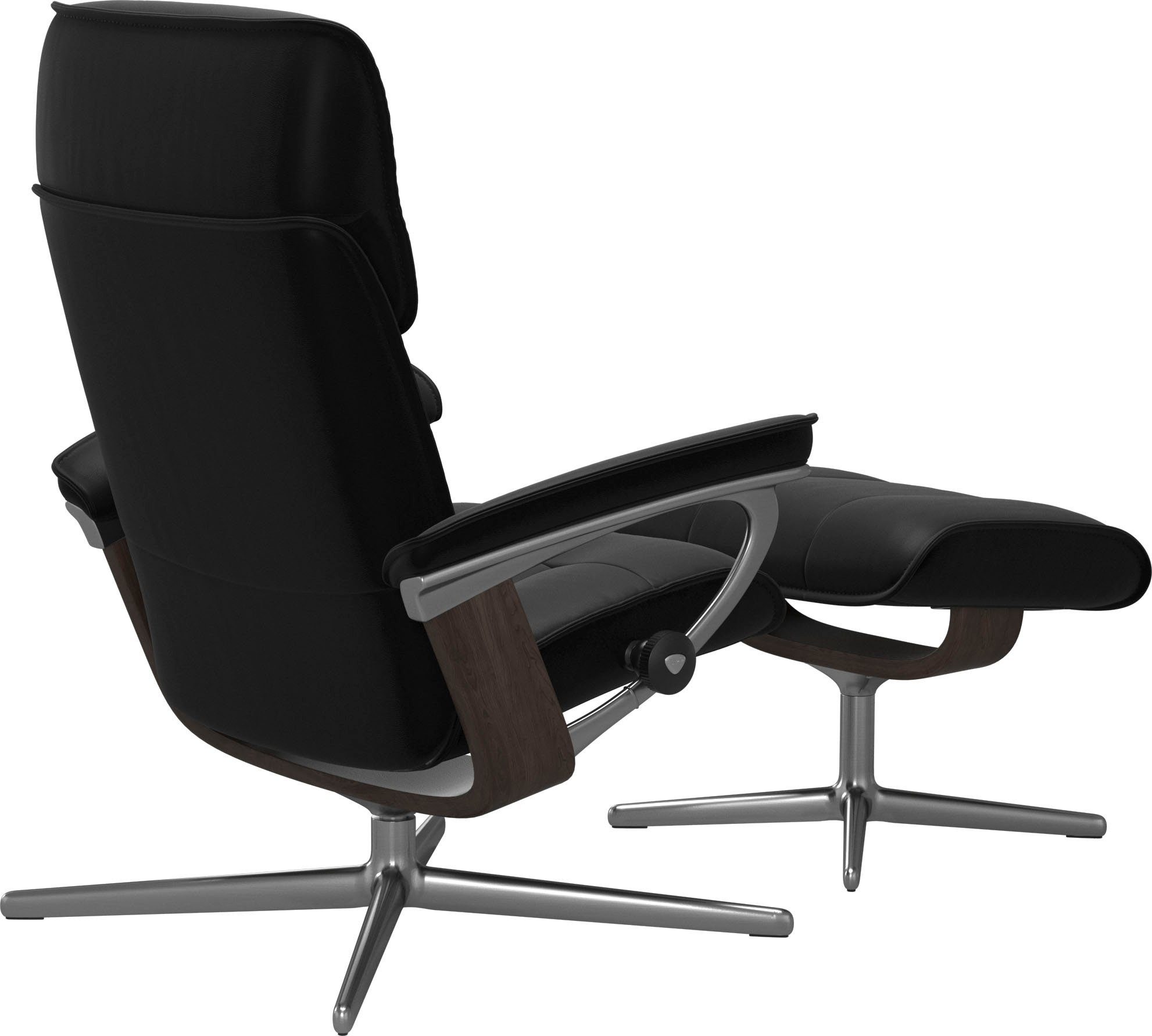 Stressless® Relaxsessel Admiral (Set, Relaxsessel inkl. Hocker), mit Cross Base, Größe M & L, Holzakzent Wenge