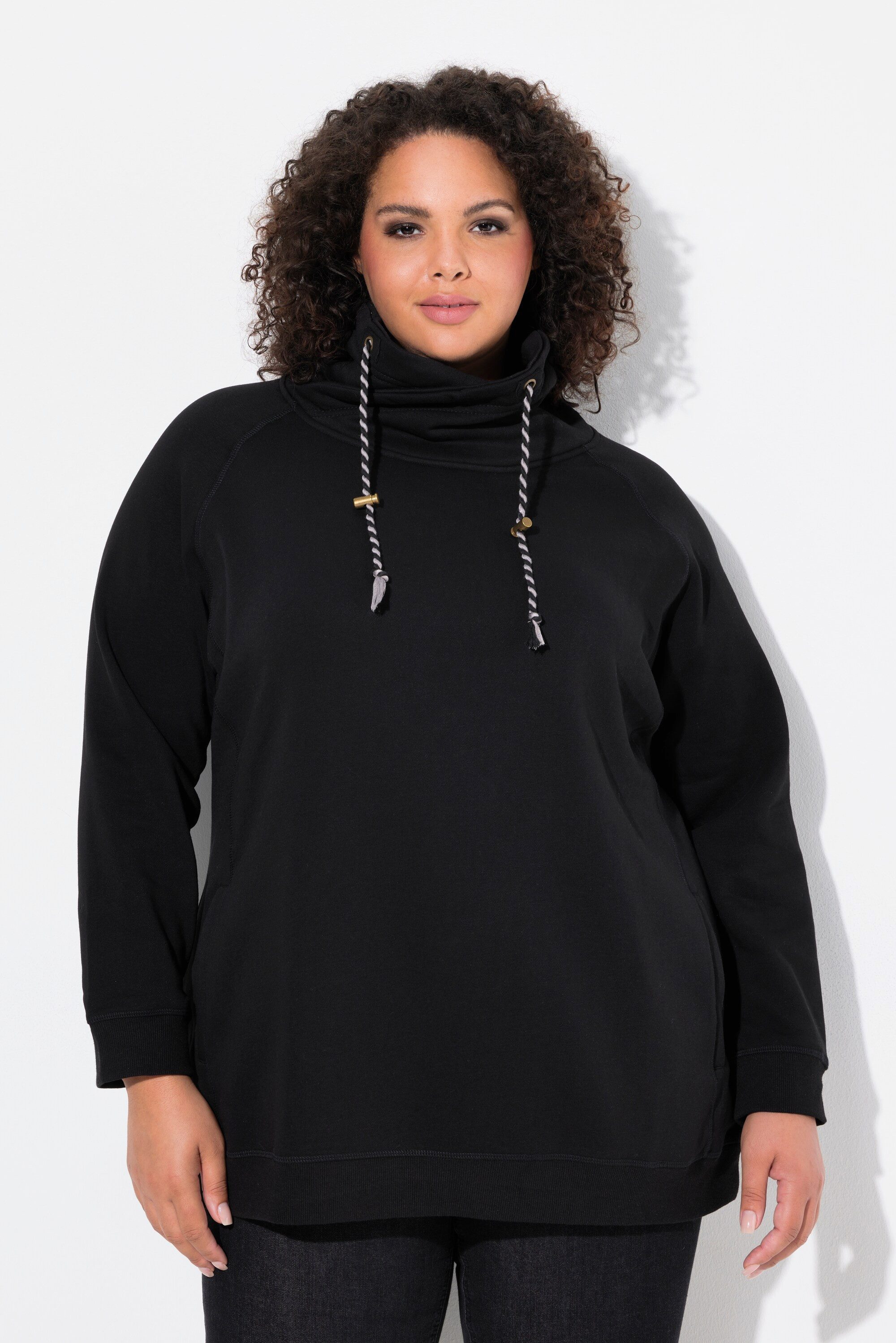 Ulla Popken Sweatshirt Sweatshirt weiter Stehkragen Taschen – Bild 5 von 5