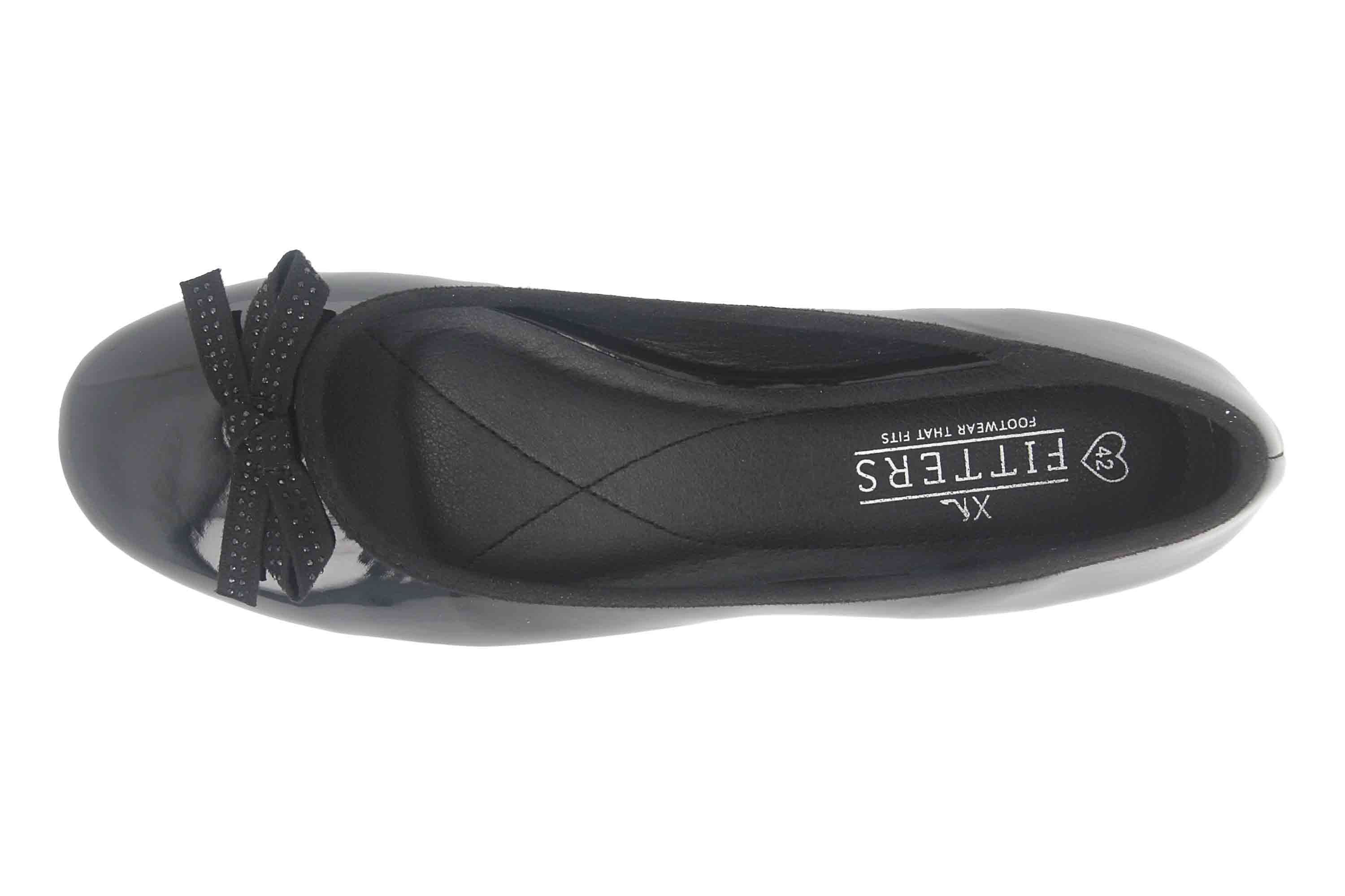 Fitters Footwear 2BB0882002 Black Patent Ballerina