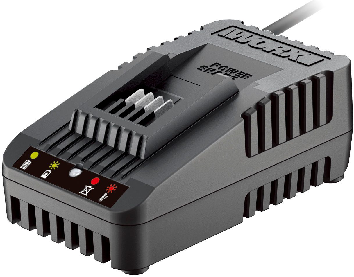 Worx WA3880 Akku-Ladestation (2000 mA, für WORX Powershare Akkus, Schnell-Ladegerät Universal für 20V Akkus)