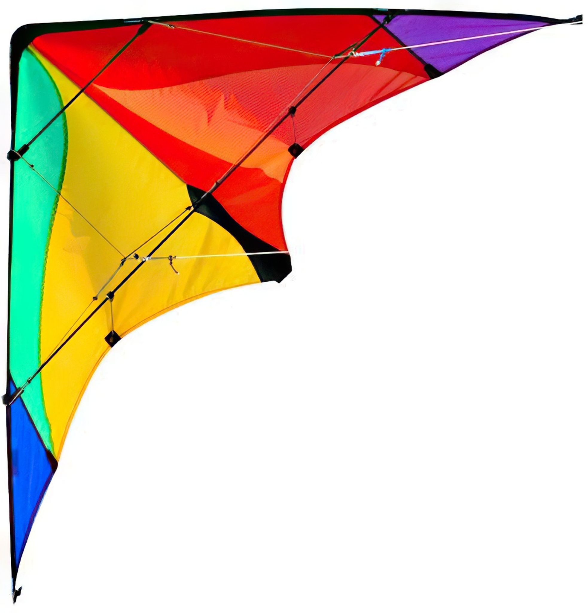 Elliot Flug-Drache Elliot Drachen Delta Basic 117 x59 cm rainbow/schwarz rtf