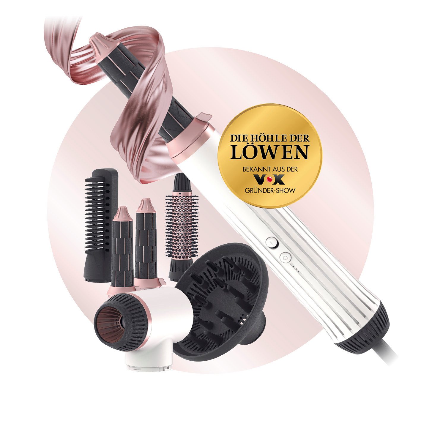MY BEAUTY LIGHT Multihaarstyler 7-teiliges Set MY BEAUTY STYLER, Hairstylings wie vom Profi, Kreiere mühelos perfekte Locken, Haare werden automatisch aufgedreht