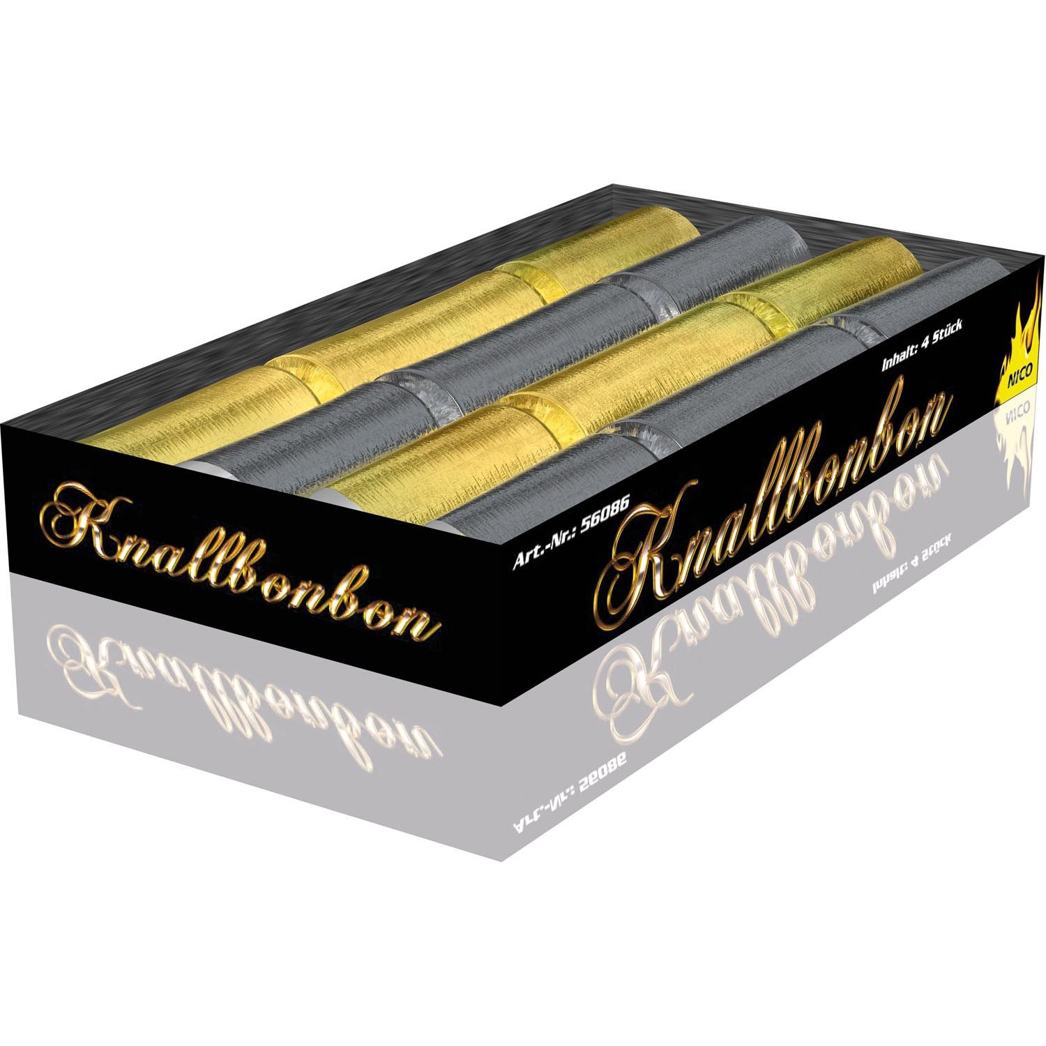 Nico Hängedekoration Knallbonbon Gold & Silber 18cm/4St.