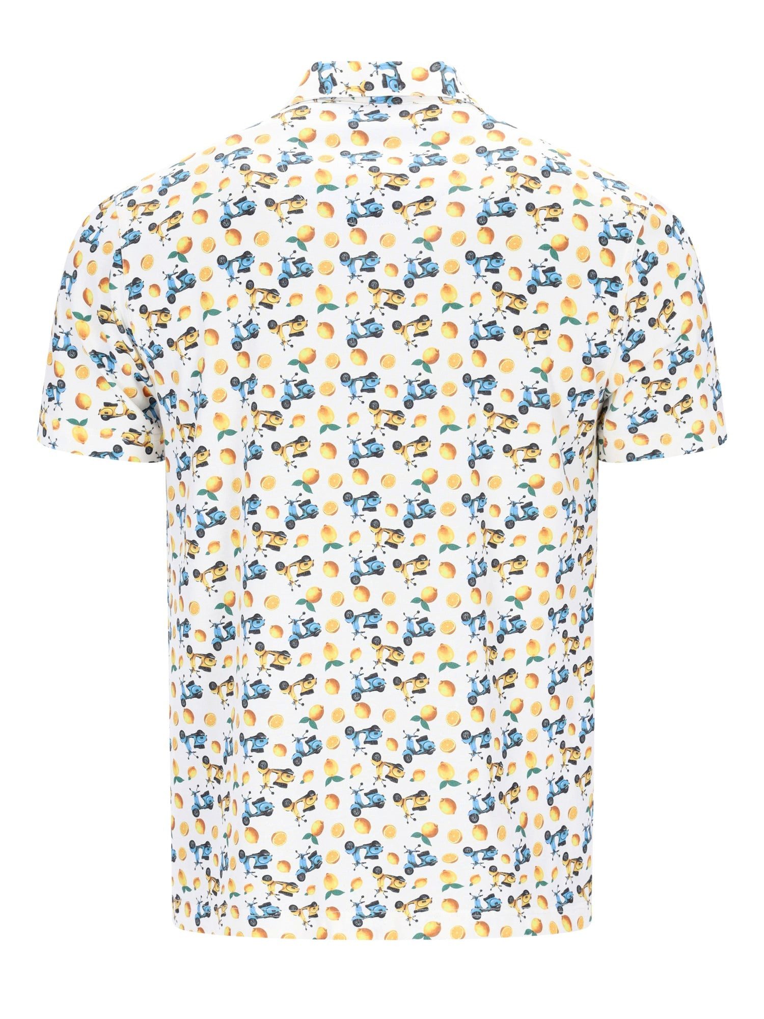 Hajo Kurzarmhemd durchgeknöpftes Jerseyhemd mit Alloverdruck - stay fresh-Qualität