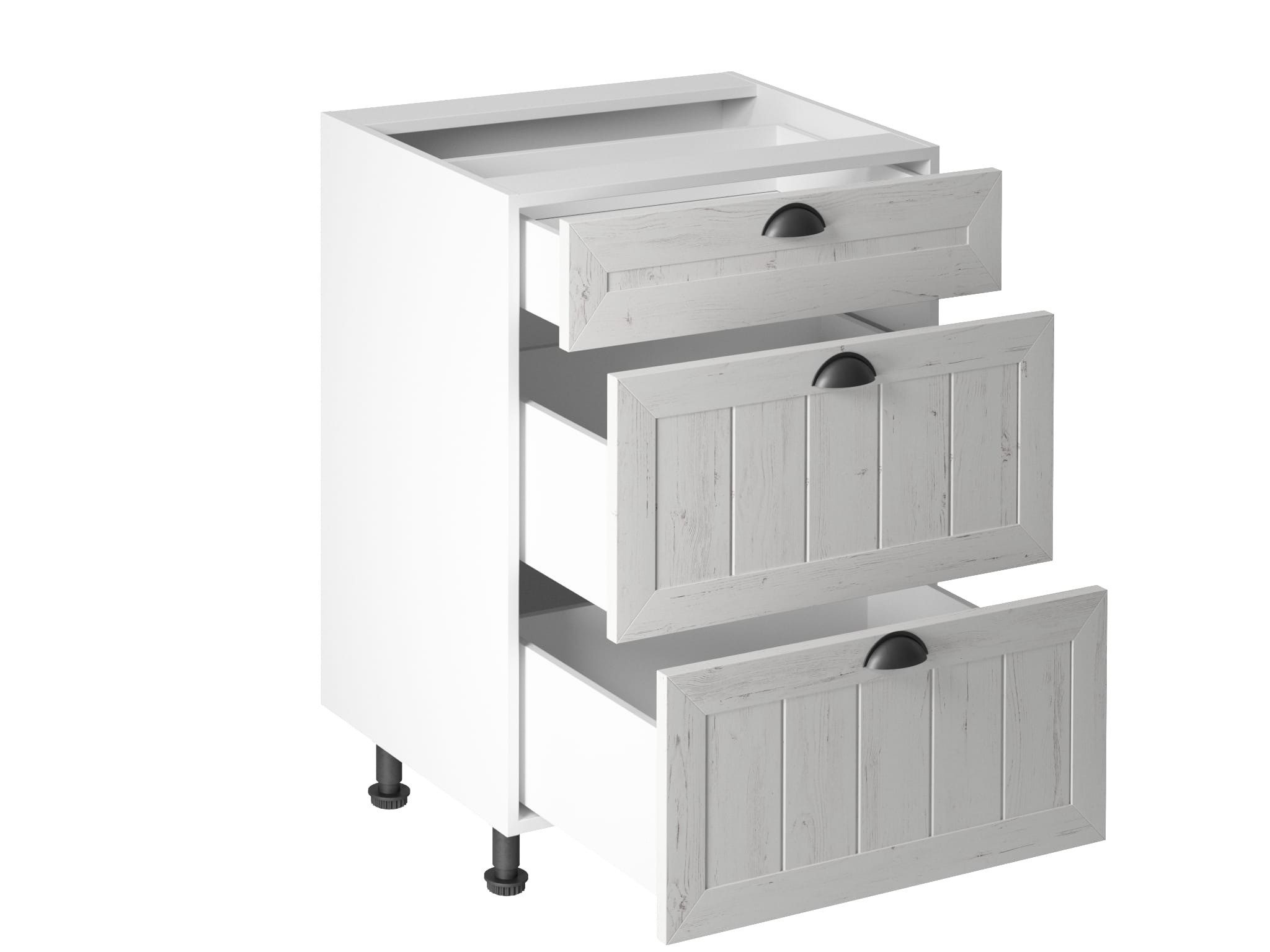 ROYAL24_MARKT Winkelküche K3-G260 - Provence - Luxuriöse Details,clevere Aufbewahrungslösungen, (Komplett Set), Edle Materialien - Stilvolles Design - Hohe Qualität.