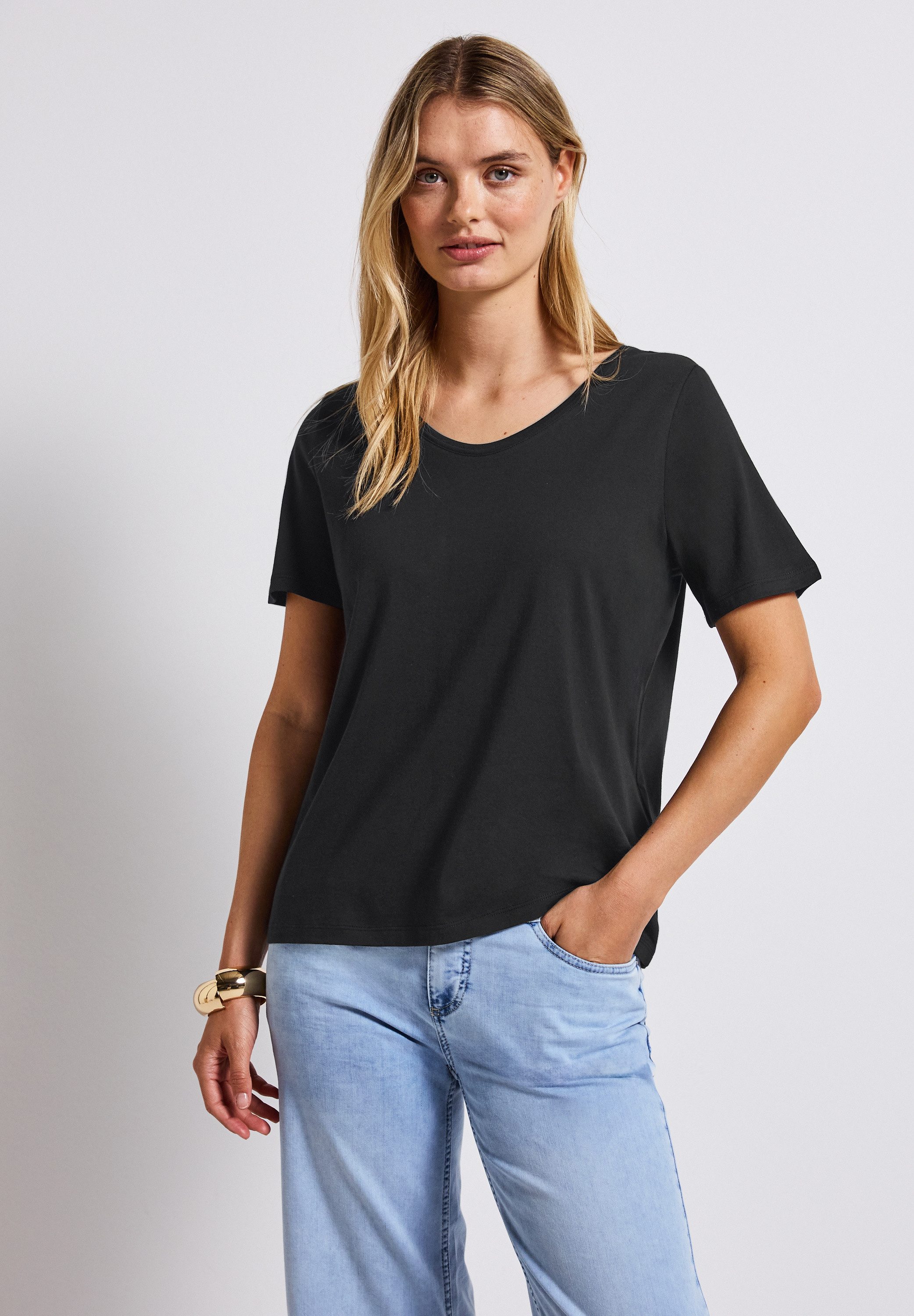 STREET ONE T-Shirt, mit V-Ausschnitt günstig online kaufen