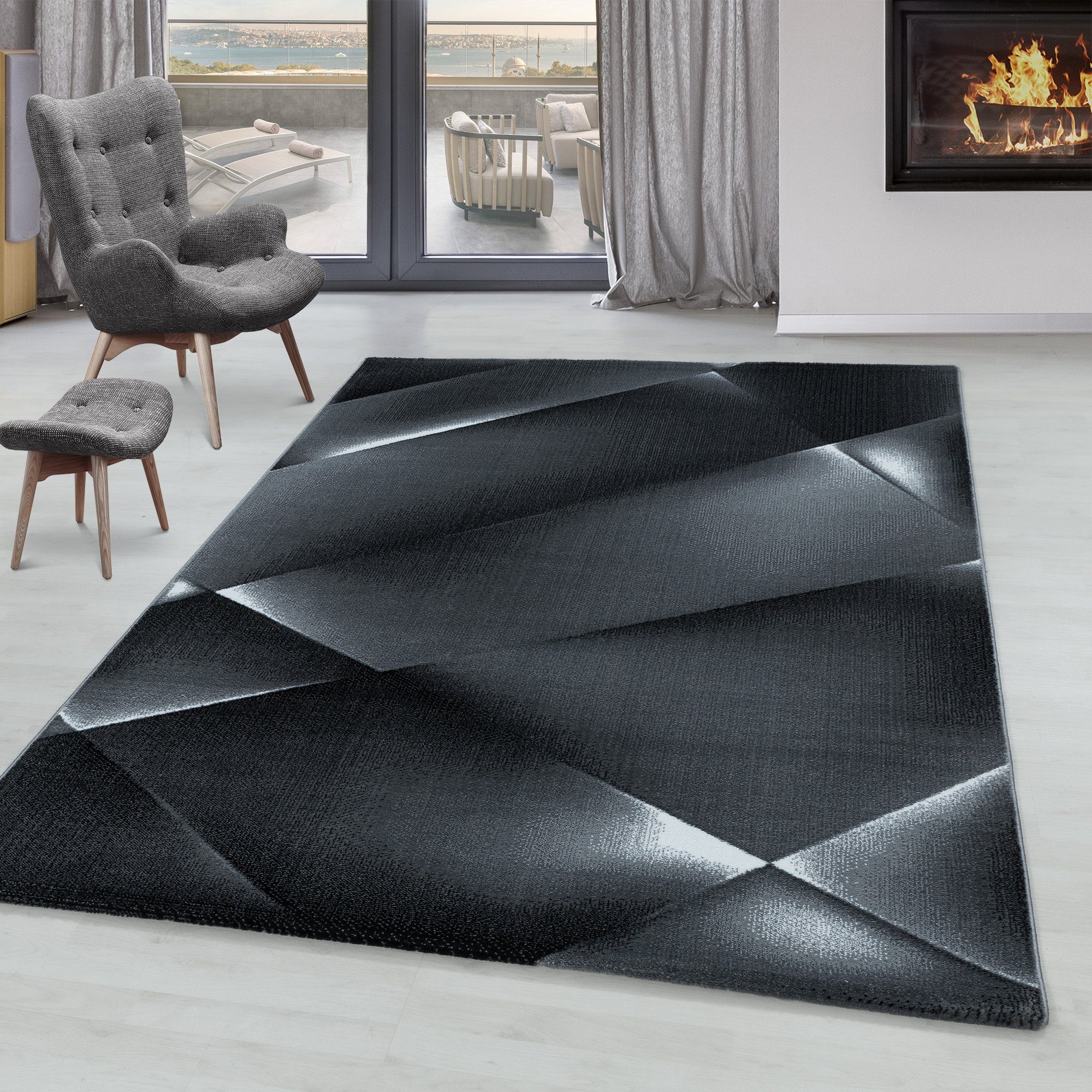 SIMPEX24 Designteppich Abstrakt Design, Läufer, Höhe: günstig online kaufen