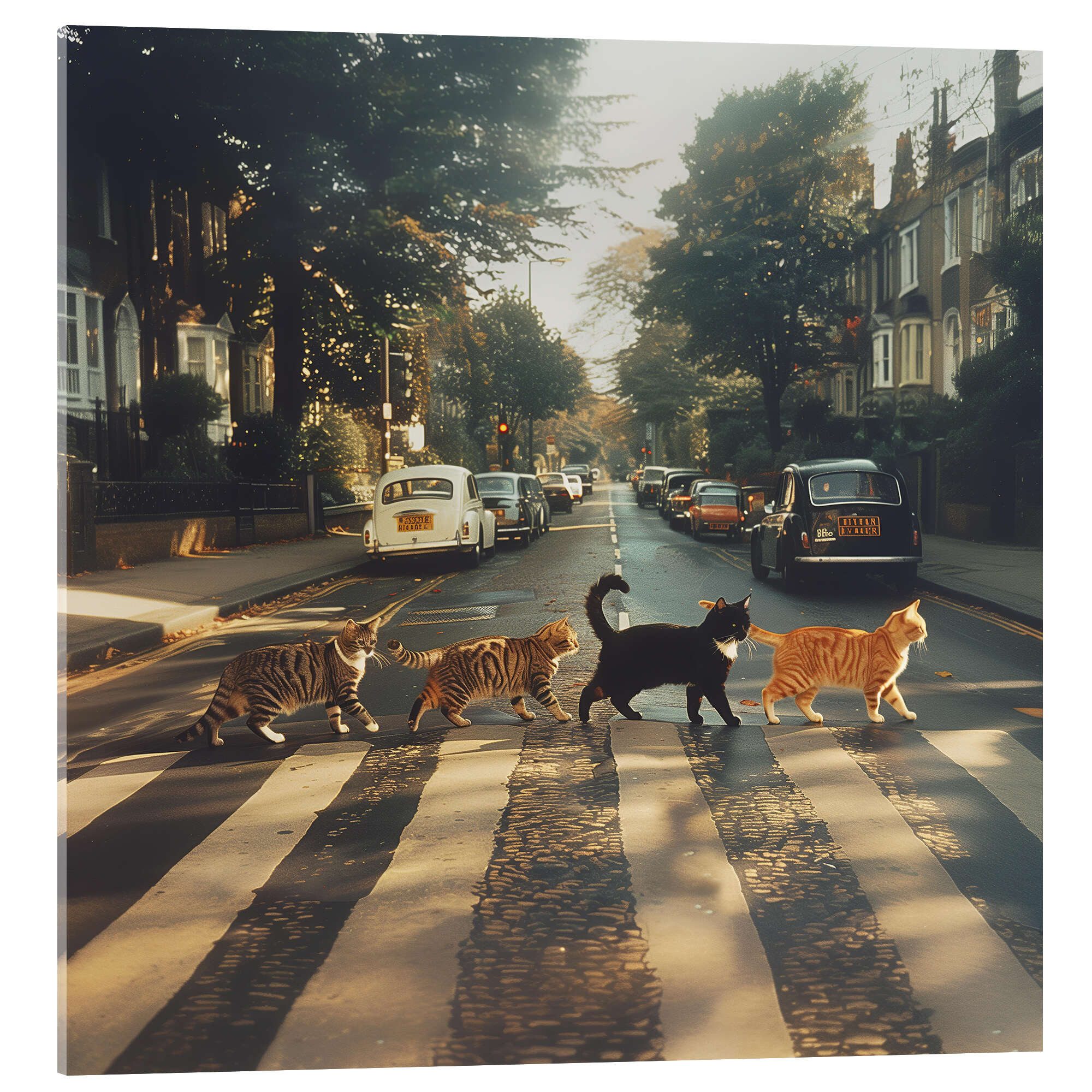 Posterlounge Poster Dikhotomy, Abbey Road Cats, günstig online kaufen