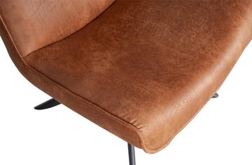 WOOOD Drehsessel Drehsessel Skyler - Kunstleder Cognac, freistellbar