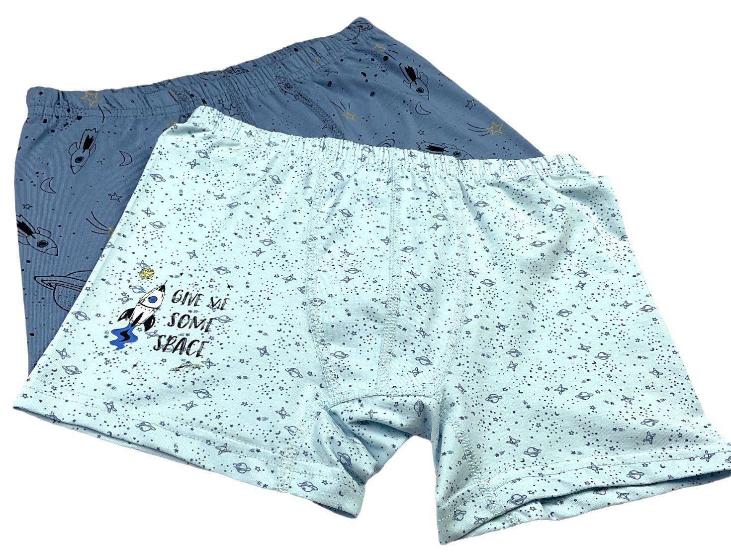 - Boxershorts Unterhosen 5-St) LOREZA Baumwolle Jungen 5 Unterwäsche (Spar-Packung, aus Space Boxershorts