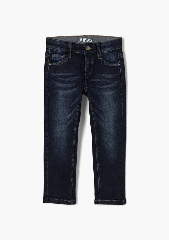 s.Oliver 5-Pocket-Jeans Jeans Pelle / Regular Fit / Mid Rise / Straight Leg  Waschung, mit Taschen im 5-Pocket-Design, mit Hakenverschluss, mit  Reißverschluss