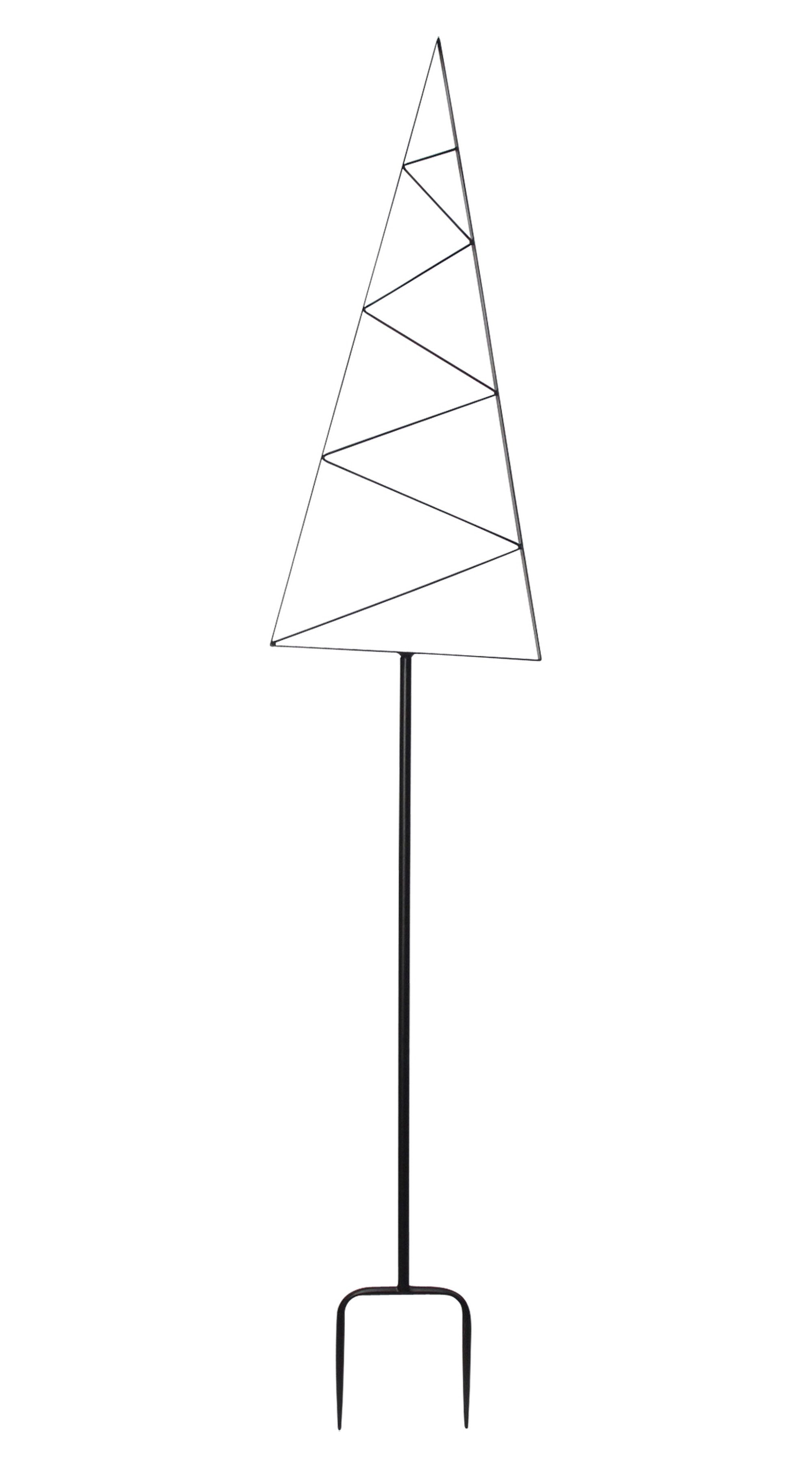 Dekoleidenschaft Gartenstecker "Tanne" Metall schwarz, 180 cm hoch, großer günstig online kaufen