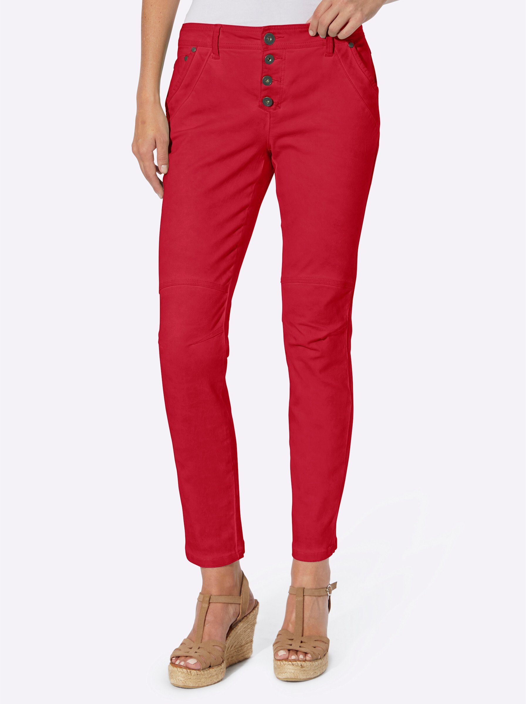 heine Bequeme Jeans rot | Straight-Fit Jeans