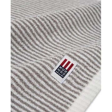 Lexington Badetücher Handtuch Original Weiß Grau gestreift (50x100cm)